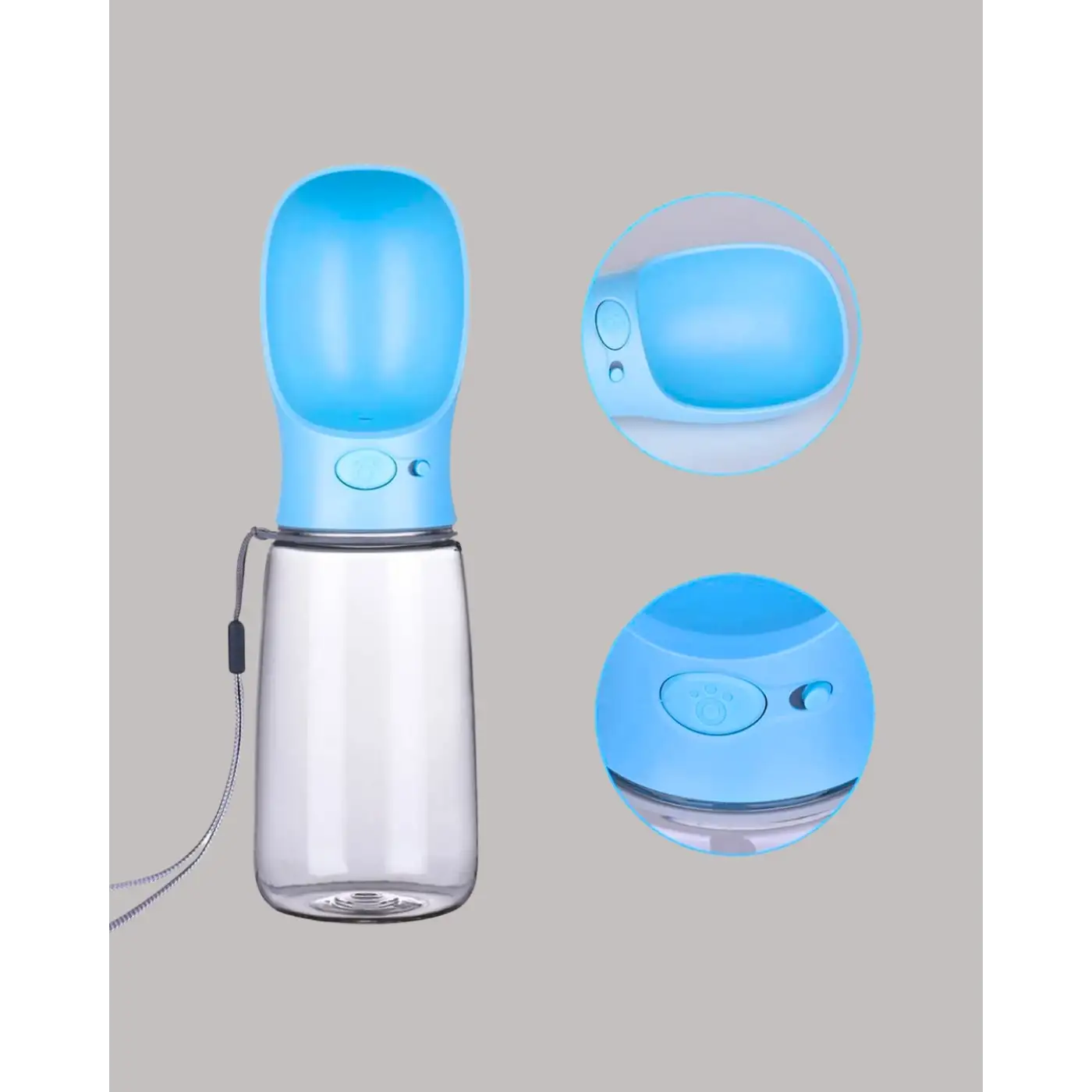 Sızdırma Önleyici Silikon Halkalı Pet Su Dispenseri Gezi Seyahat İçin