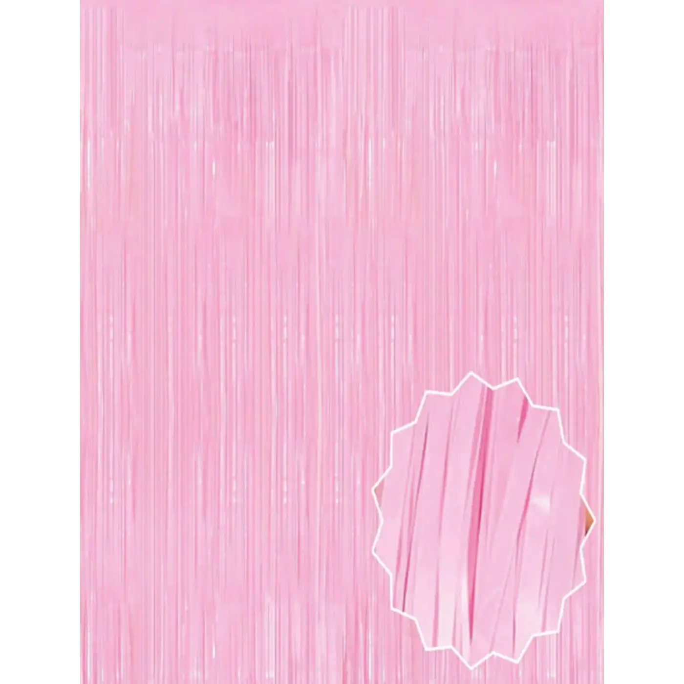 Soft Pembe Püsküllü Kapı Perdesi