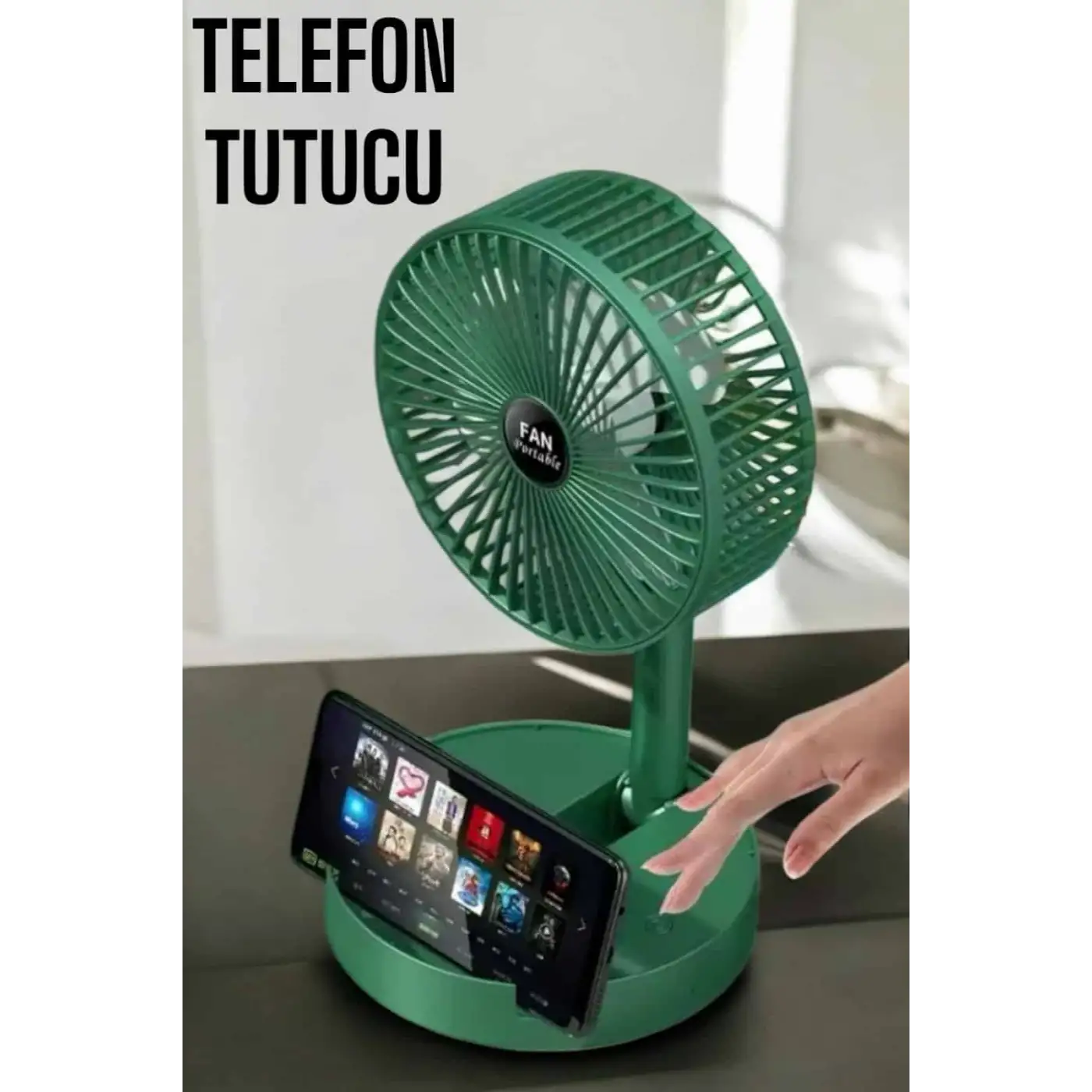 Soğutucu Vantilatör Telefon Standlı Mini Fan