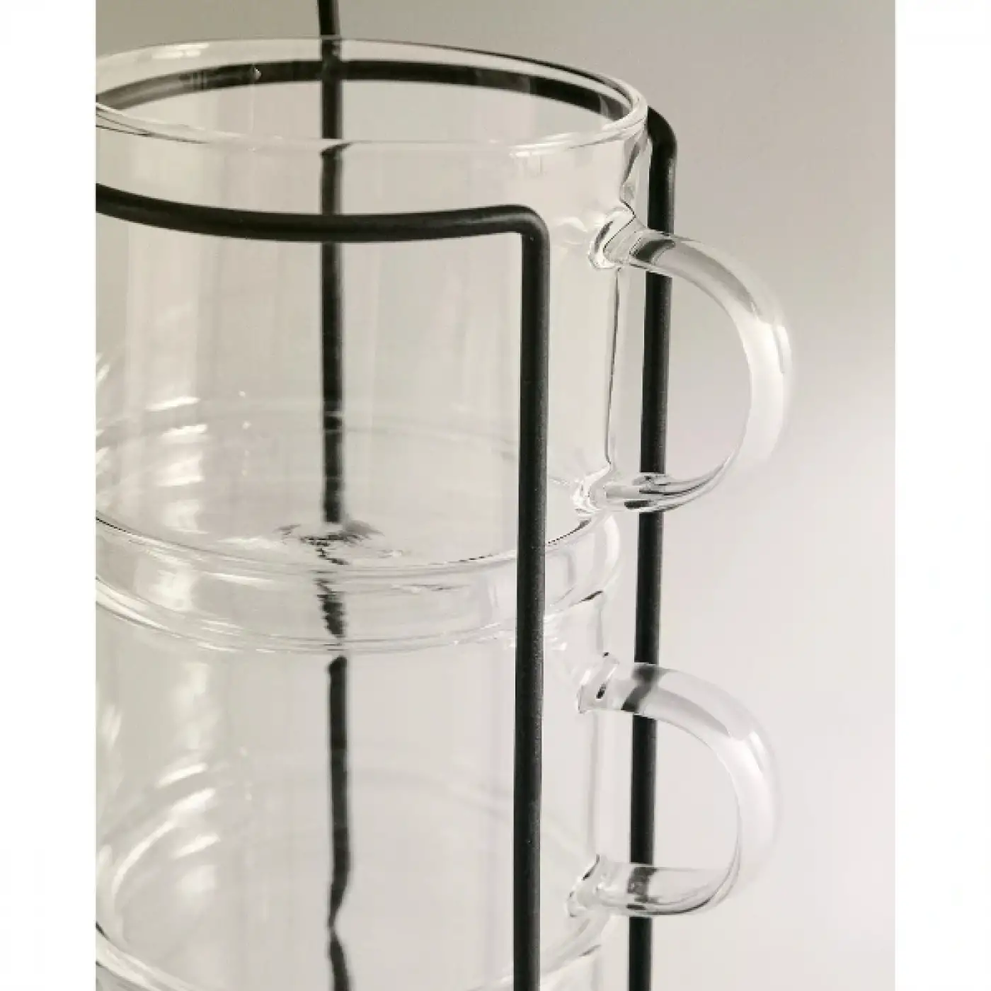 Standlı Borosilikat 4lü Fincan Seti