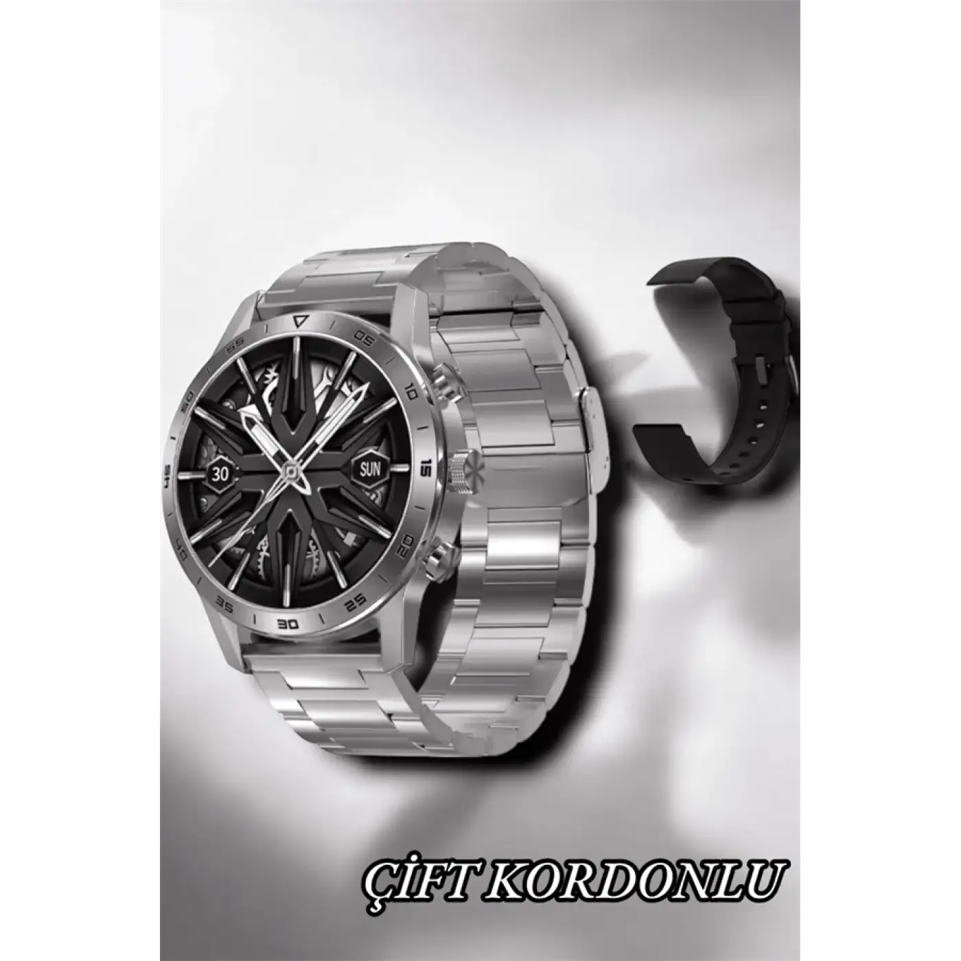 Suya Dayanıklı Dokunmatik Akıllı Saat Bluetooth 5.0, Sesli Asistan ve Sağlık Takibi