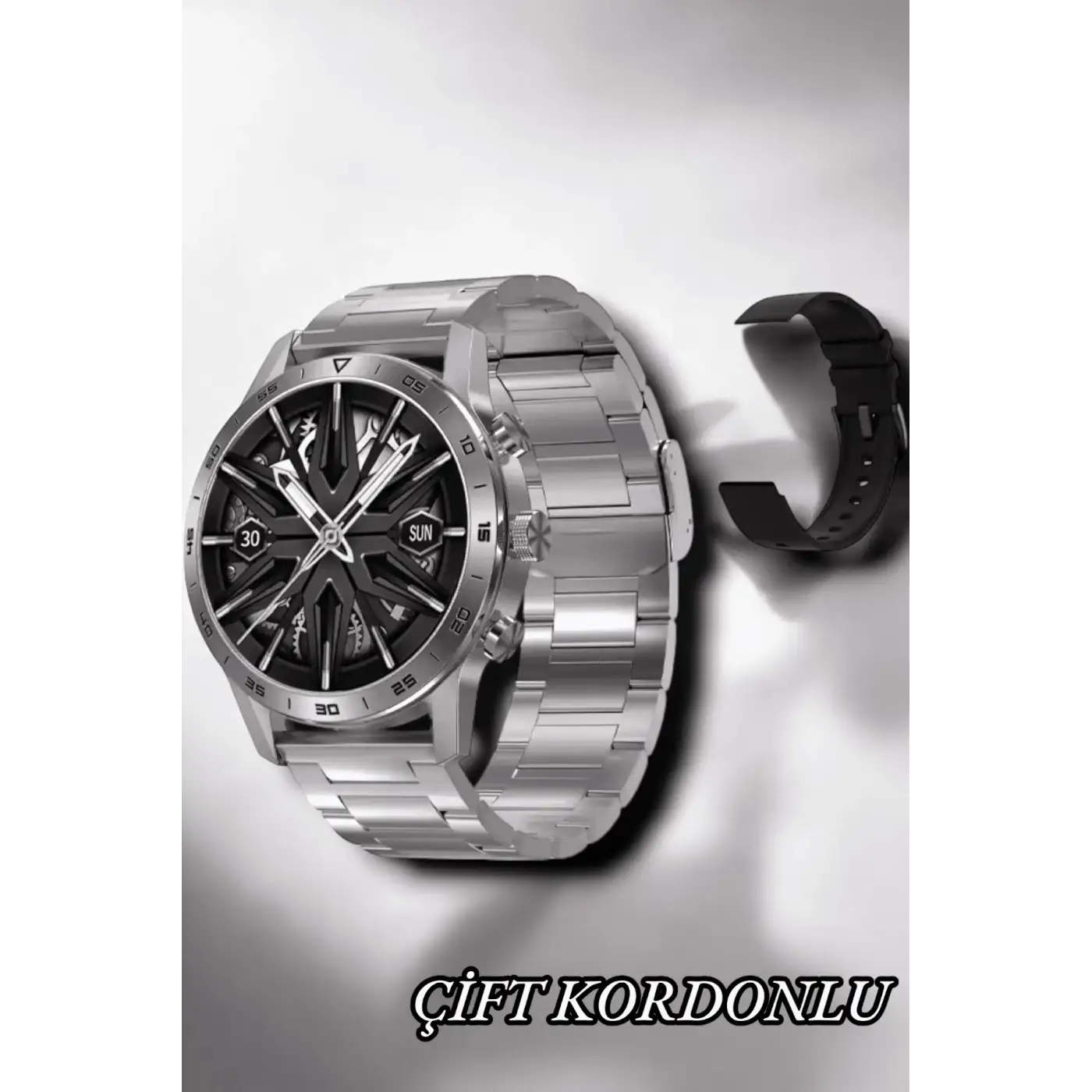 Suya Dayanıklı Dokunmatik Akıllı Saat Bluetooth 5.0, Sesli Asistan ve Sağlık Takibi