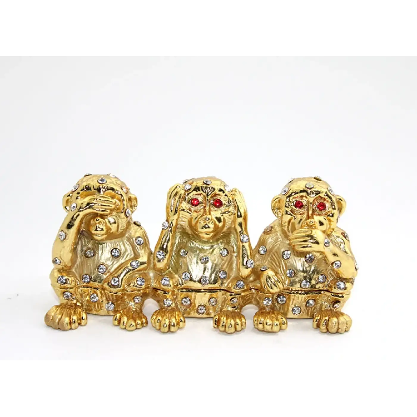 Taşlı 3lü Maymun Seti