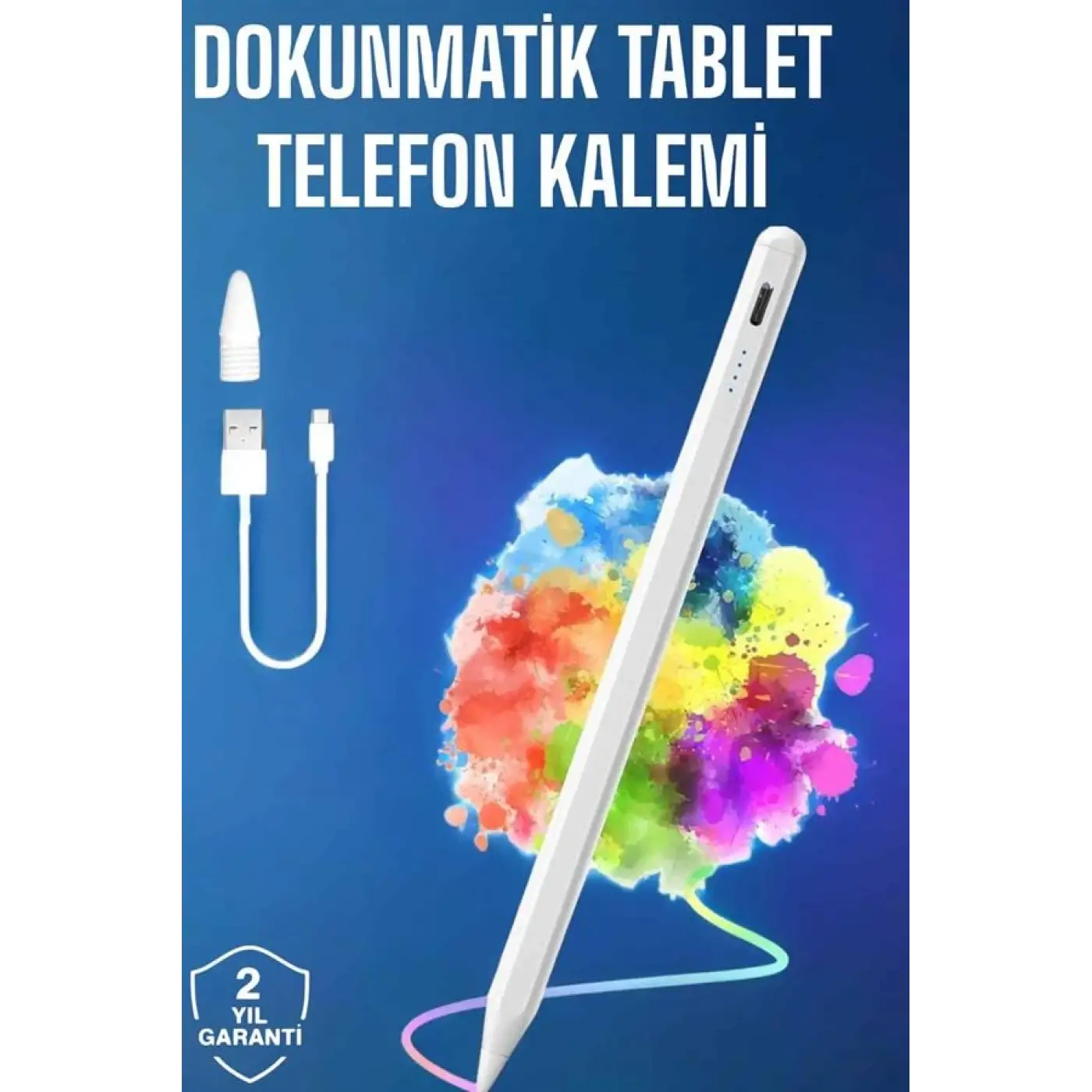 Tablet Kalemi iOS Android Windows Uyumlu Yedek Uçlu Universal Çizim Kalemi