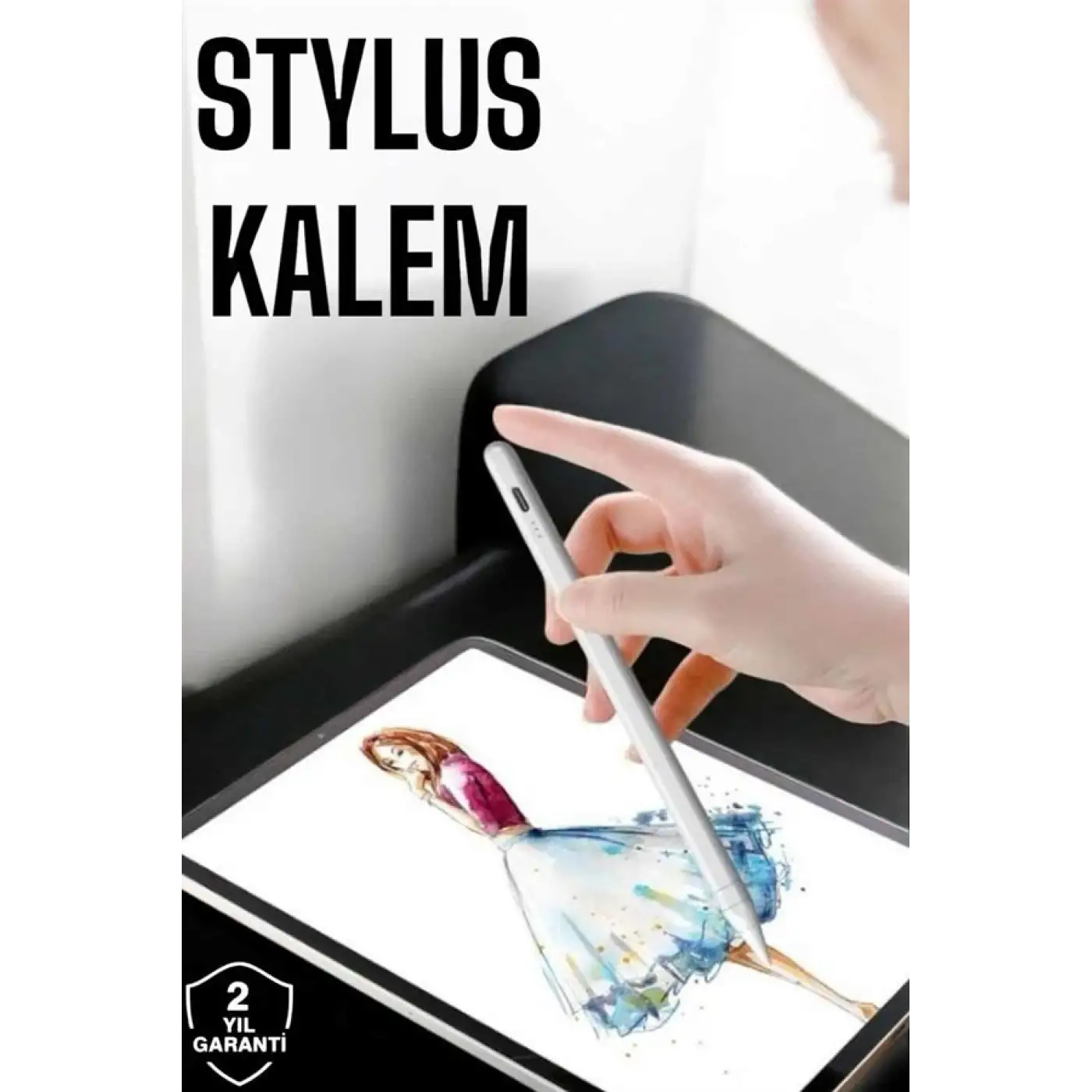 Tablet Kalemi Stylus Pen Dokunmatik Kalem Android Ve İOS Uyumlu Şarjlı