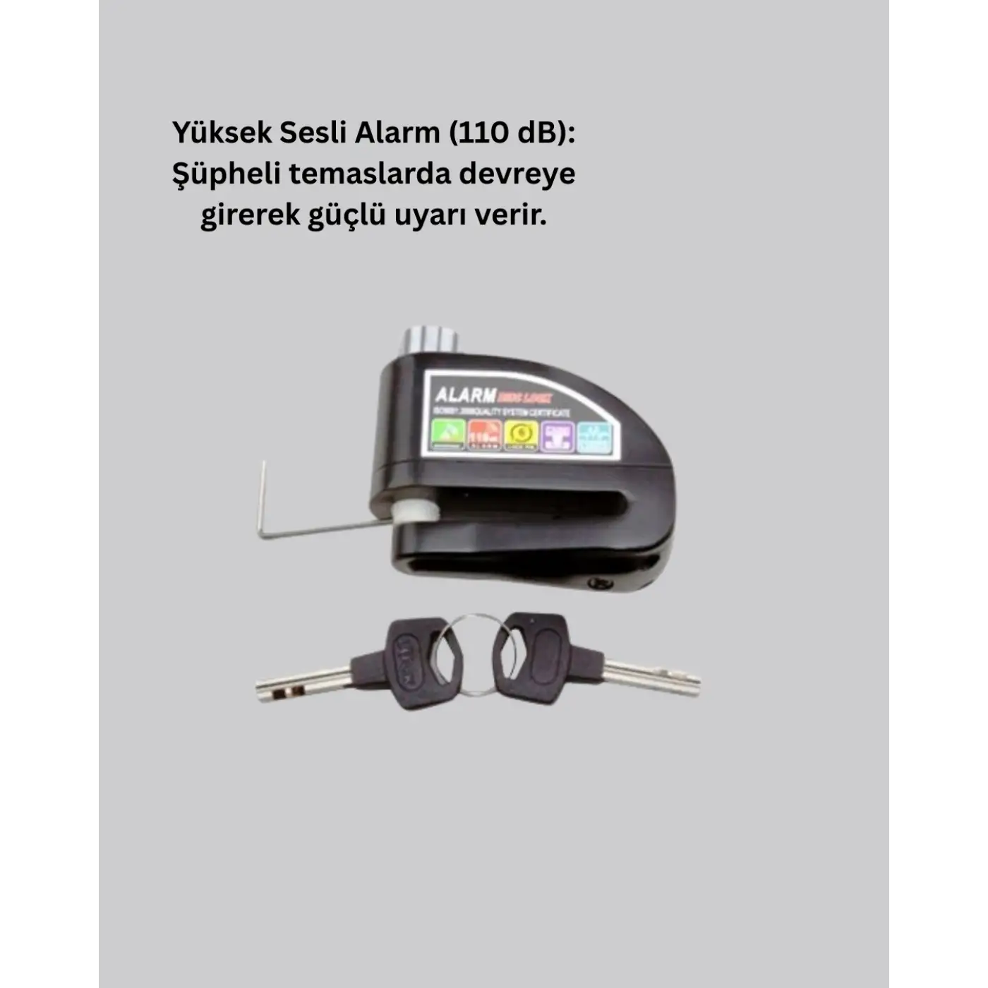 Taşınabilir Alarm Disk Kilidi Motosiklet Scooter Bisiklet Güvenlik