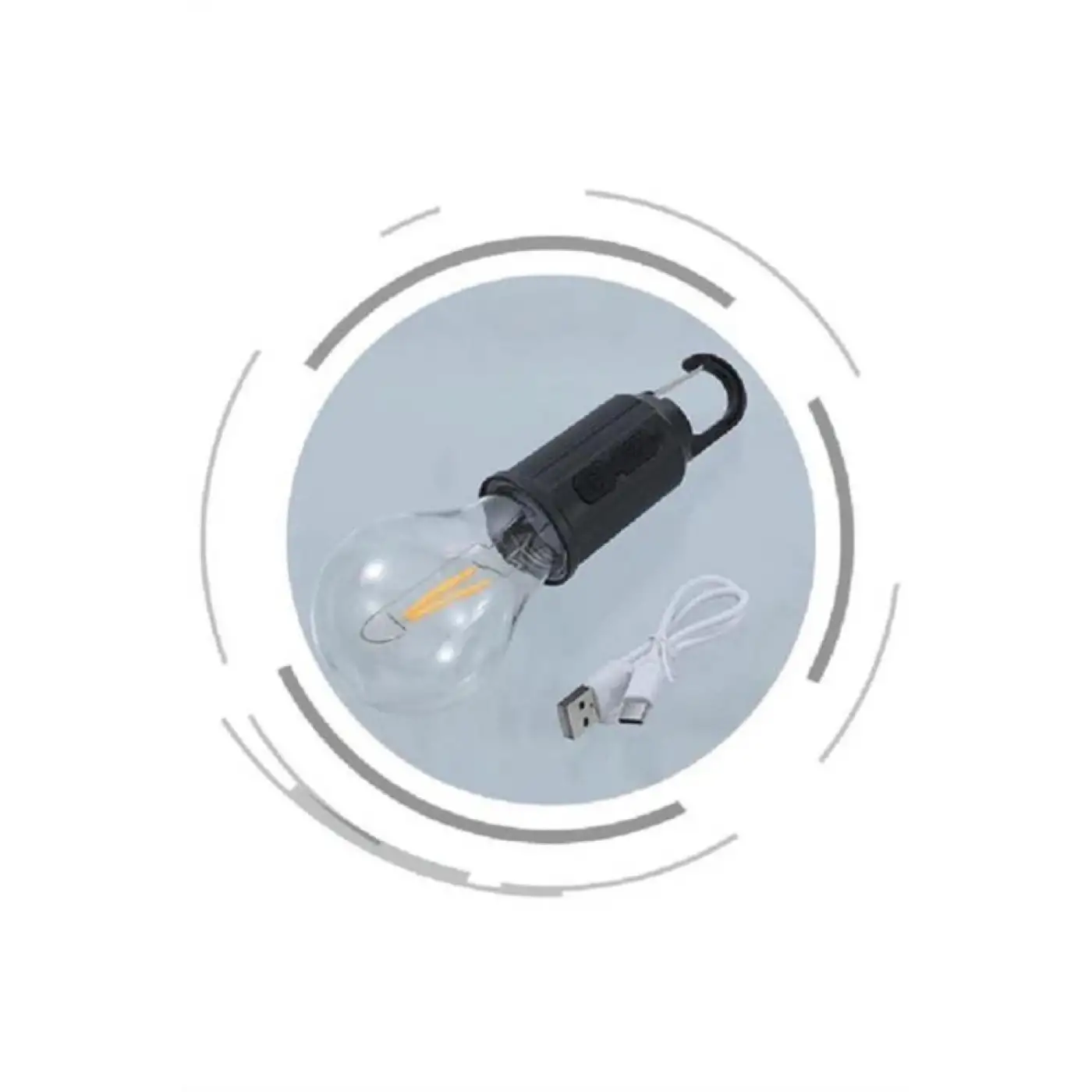 Taşınabilir Askılı Ampul Kamp Lambası Askılı Type-C Şarjlı Bahçe Lambası