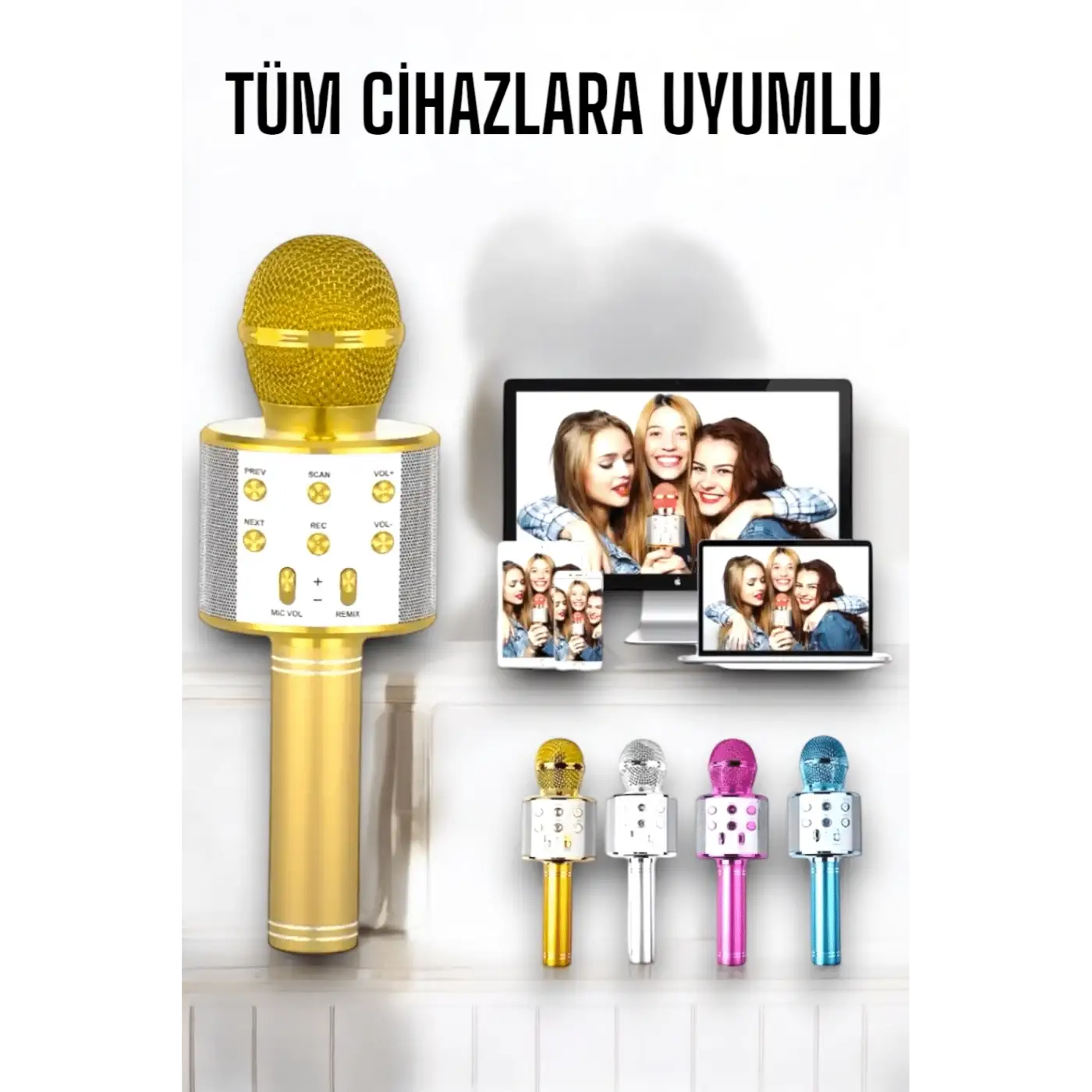 Taşınabilir Bluetooth Karaoke Mikrofon: Hafıza Kart Girişli, Etkileyici Performans