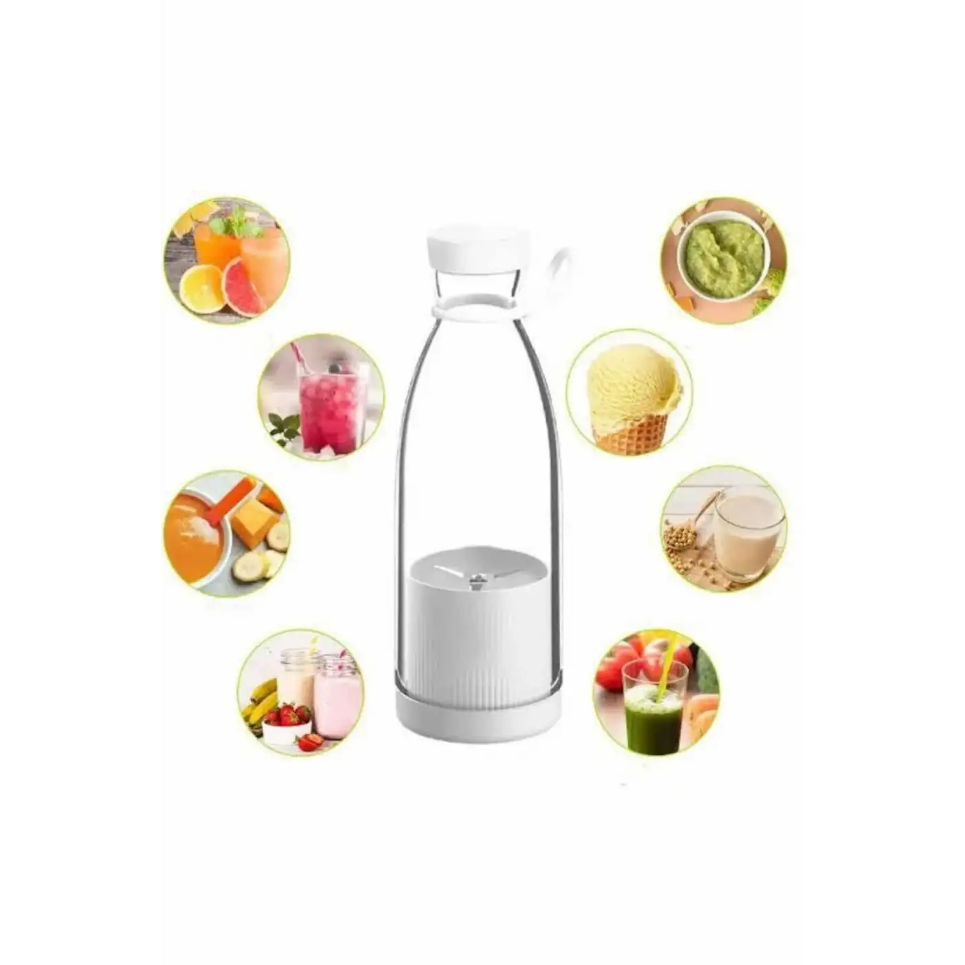 Taşınabilir Kablosuz Şarjlı Kişisel Smoothie El Blender Mini Meyve Sıkacağı