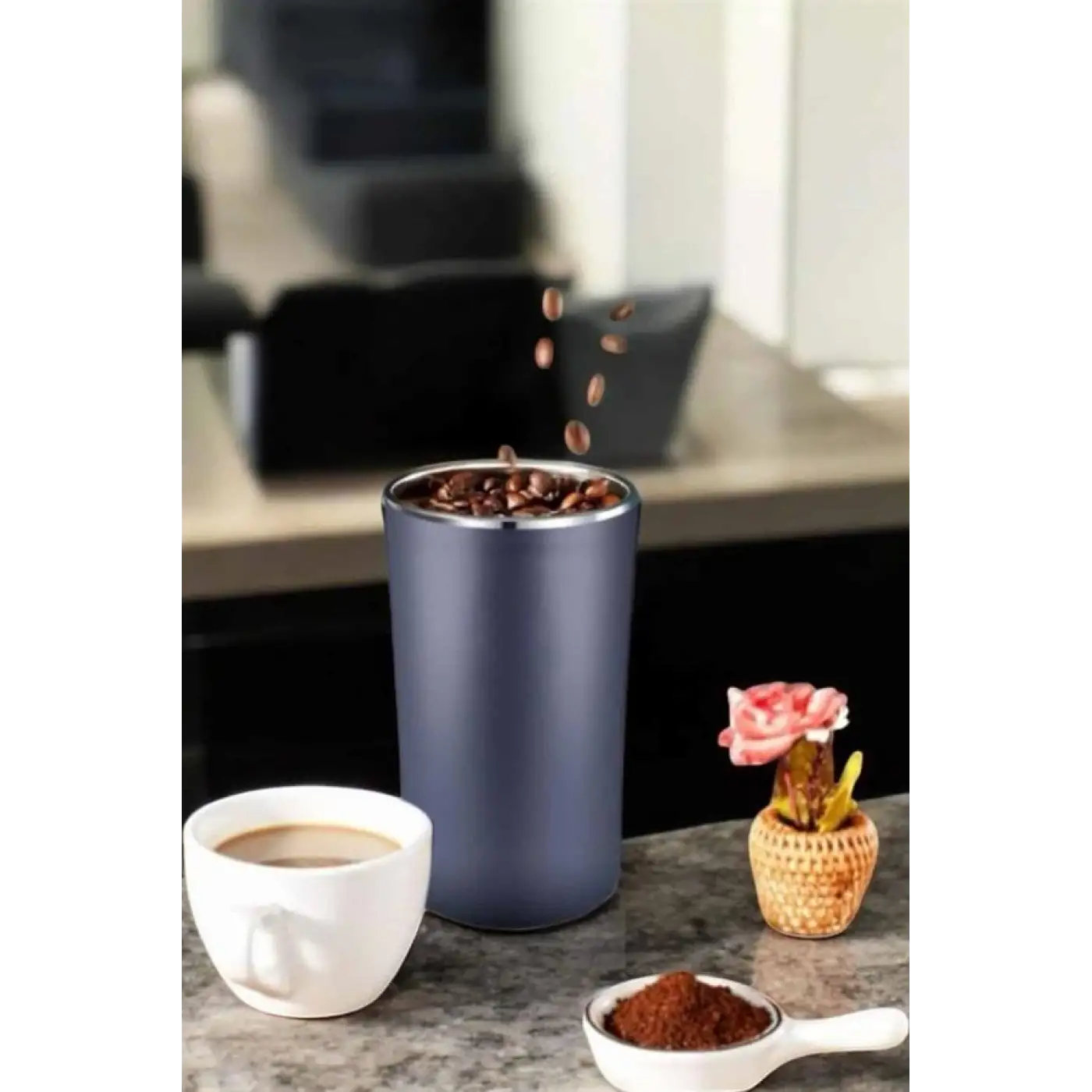 Taşınabilir Kahve & Baharat Öğütücü, Kolay Temizlenebilir ve Uzun Ömürlü Paslanmaz Çelik
