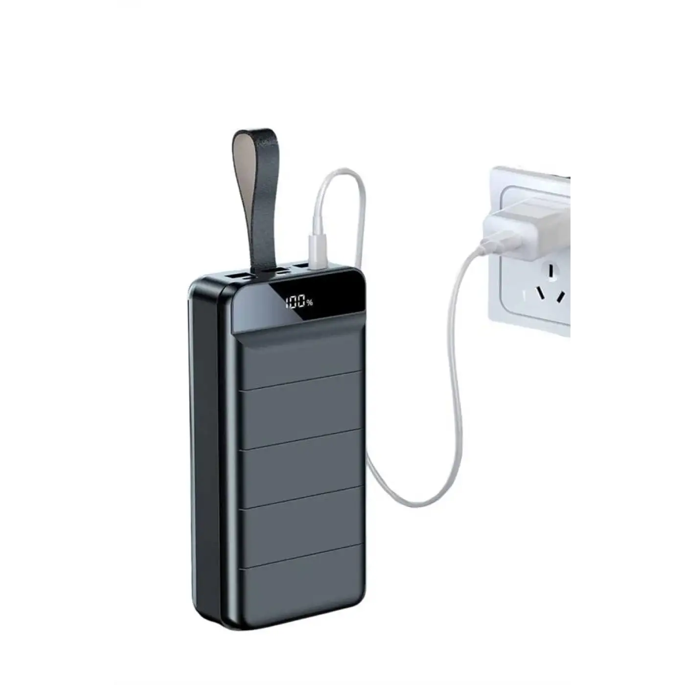 Taşınabilir Powerbank 50.000 mAh 4 Girişli Hızlı Şarj Led Göstergeli Fenerli Şarj