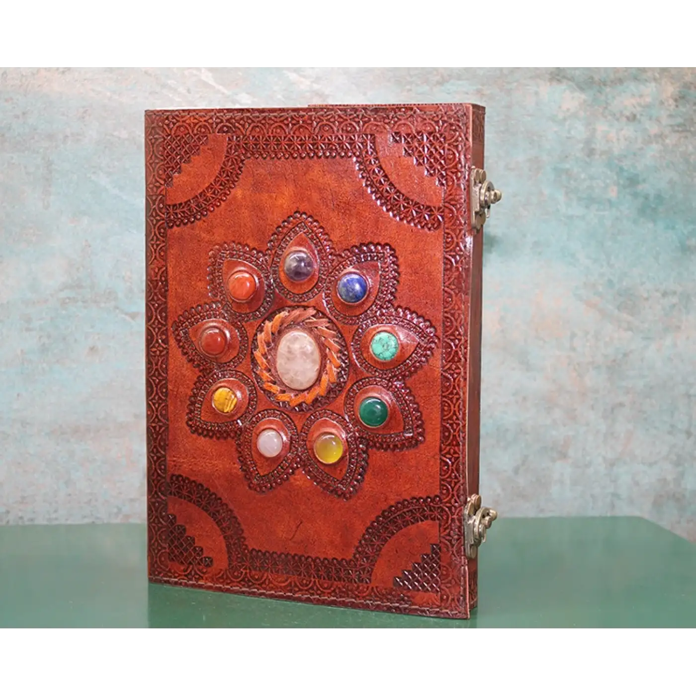 Taşlı Deri Defter Model 14