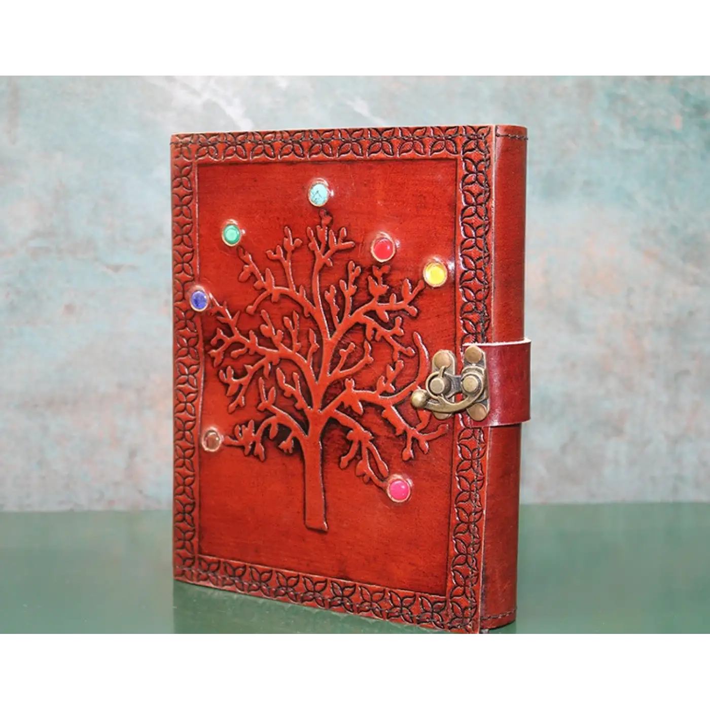 Taşlı Deri Defter Model 6