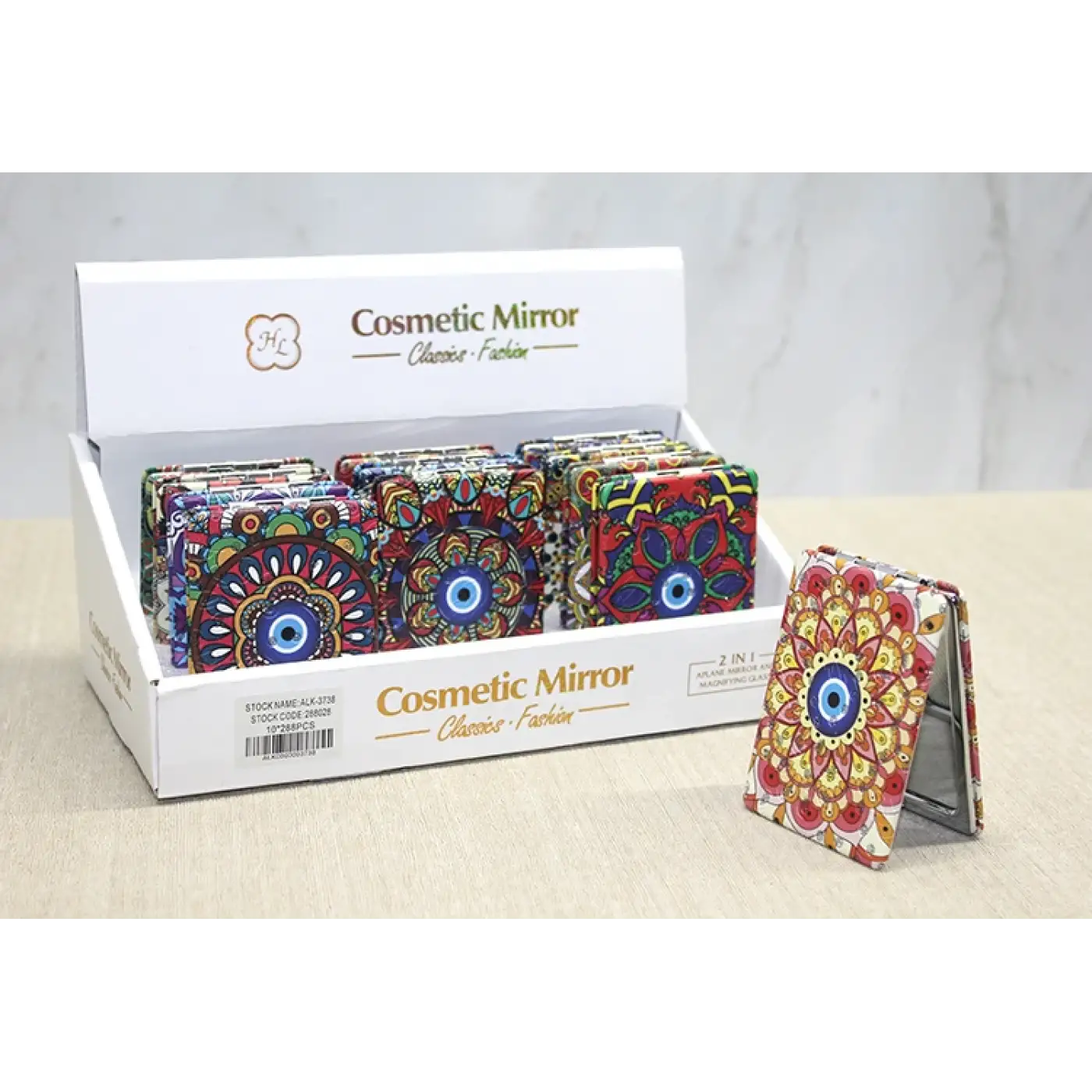 Taşlı El Aynası Dikdörtgen İnce Model 2