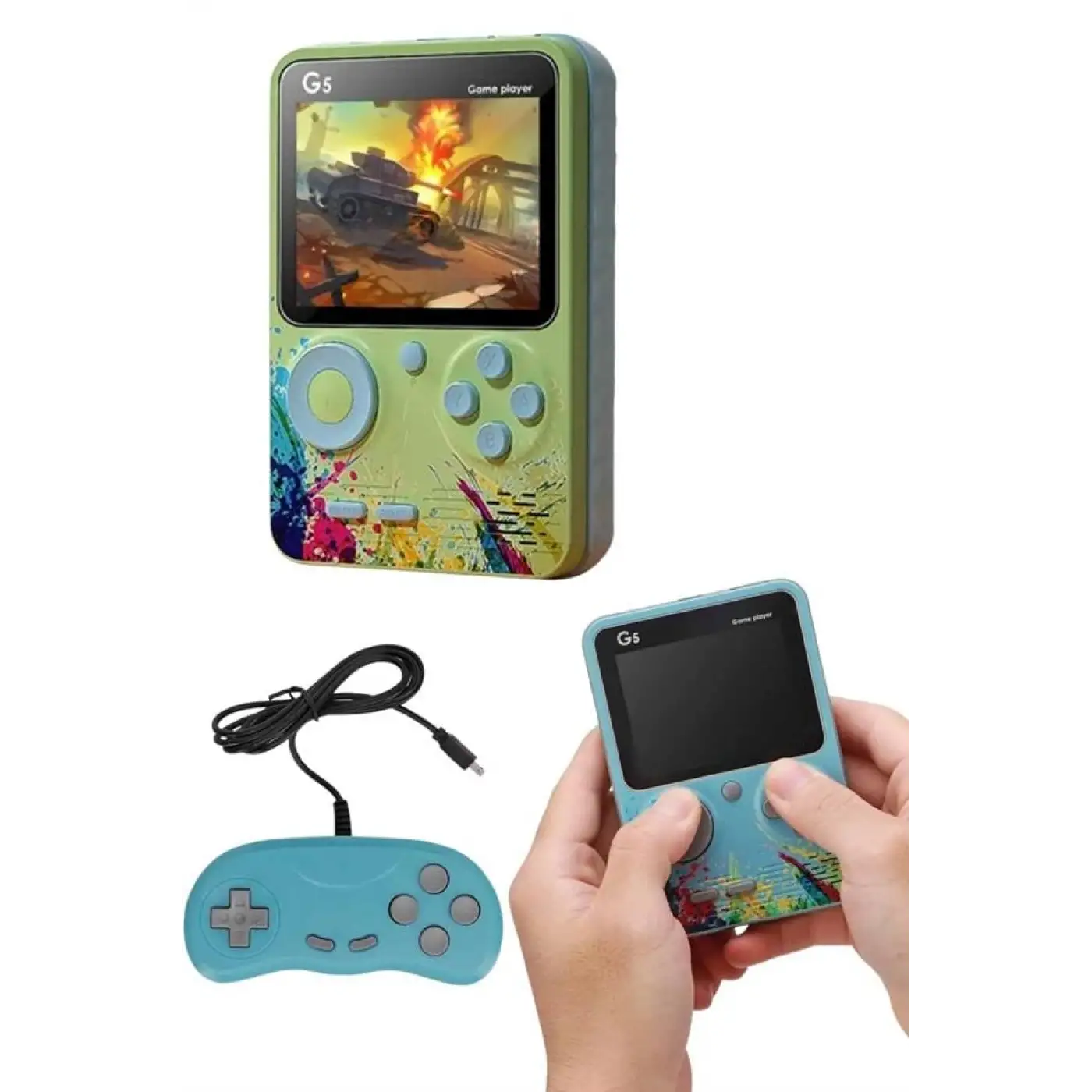 Televizyona Bağlanan Çift Joystick Taşınabilir Klasik Retro Oyunlu