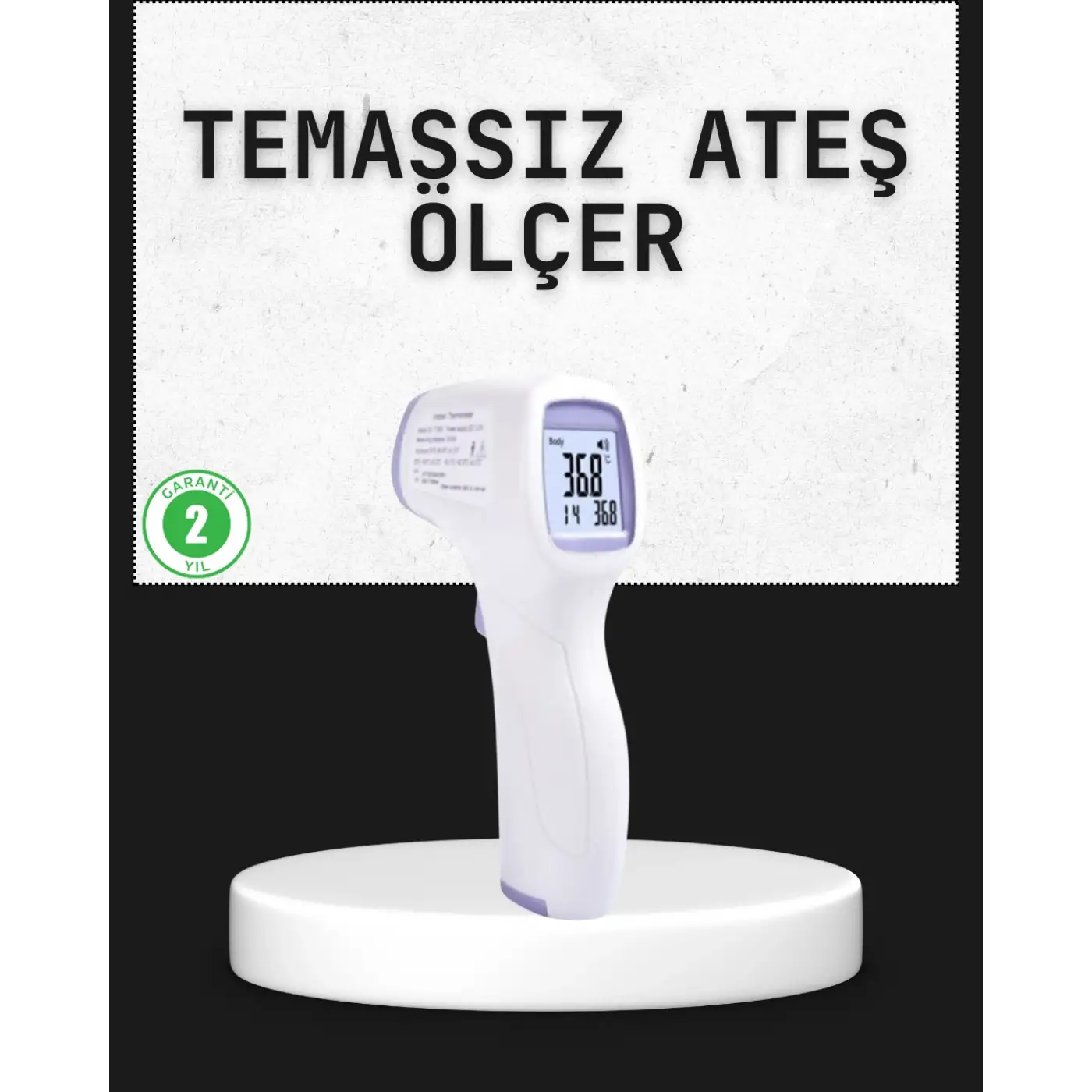Temassız Termometre Hızlı Ölçüm Güvenli Dijital Ateş Ölçer