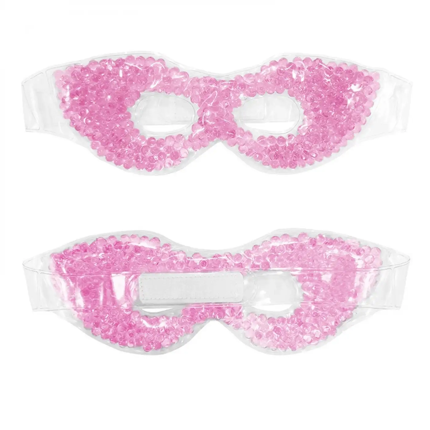 Terapi Jel Boncuklu Yüz ve Göz Maskesi Seti Pembe Sıcak ve Soğuk Kullanım