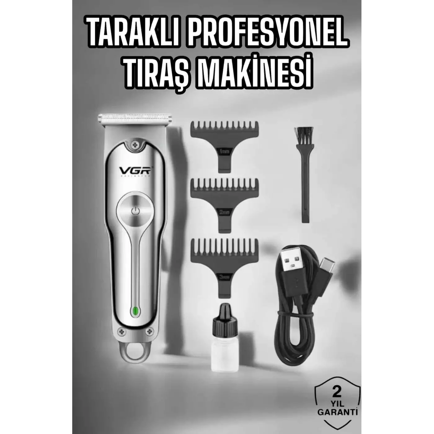 Tıraş Makinesi Paslanmaz Çelik Taraklı Güçlü Motor