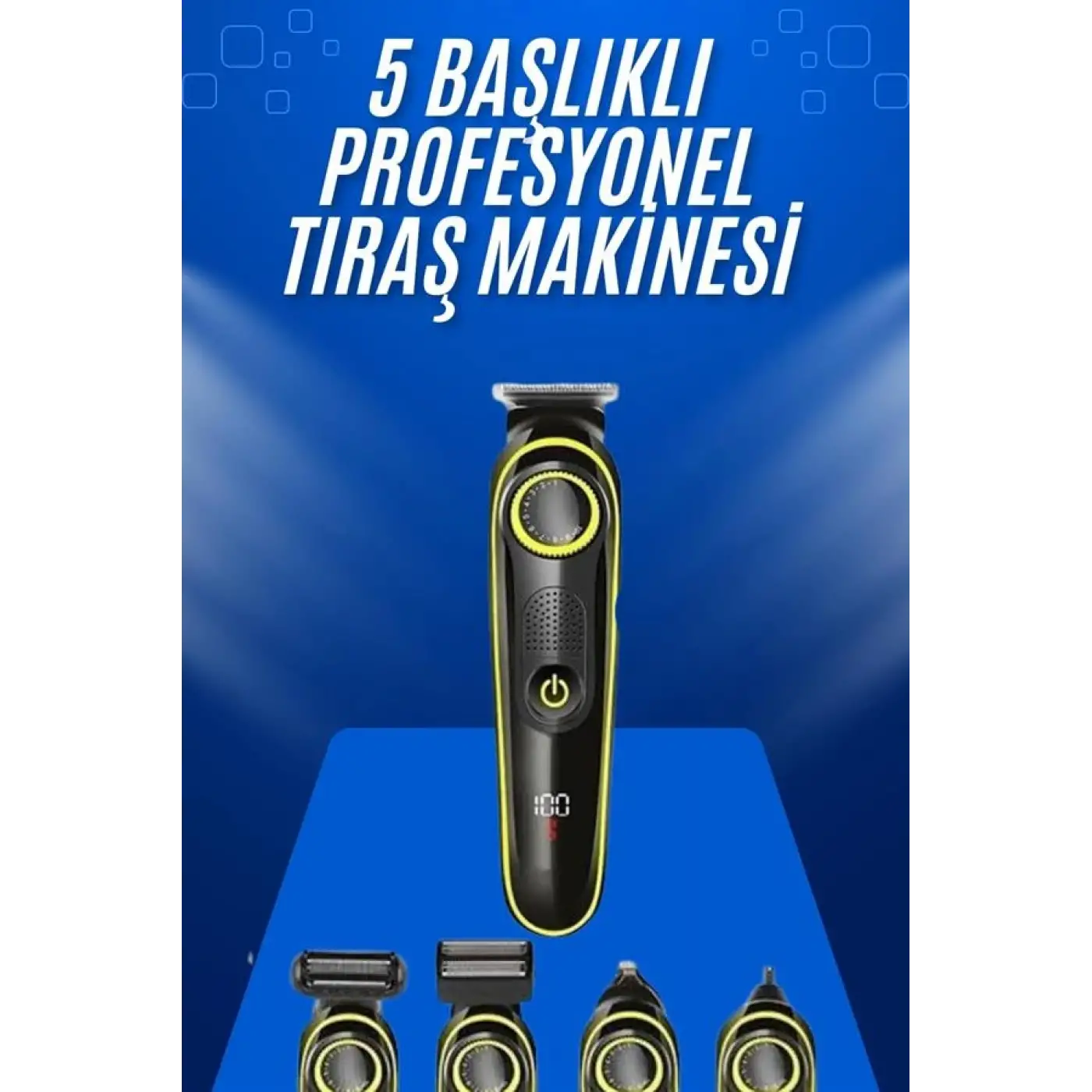 Tıraş Makinesi Şarjlı 5 Başlıklı Burun ve Kulak Temizleme