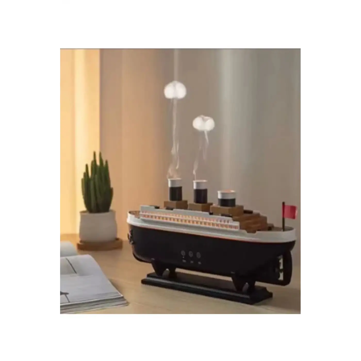 Titanic Gemi Hava Nemlendirici Işıklı Fonksiyonlu Buhar Makinesi Kumandalı