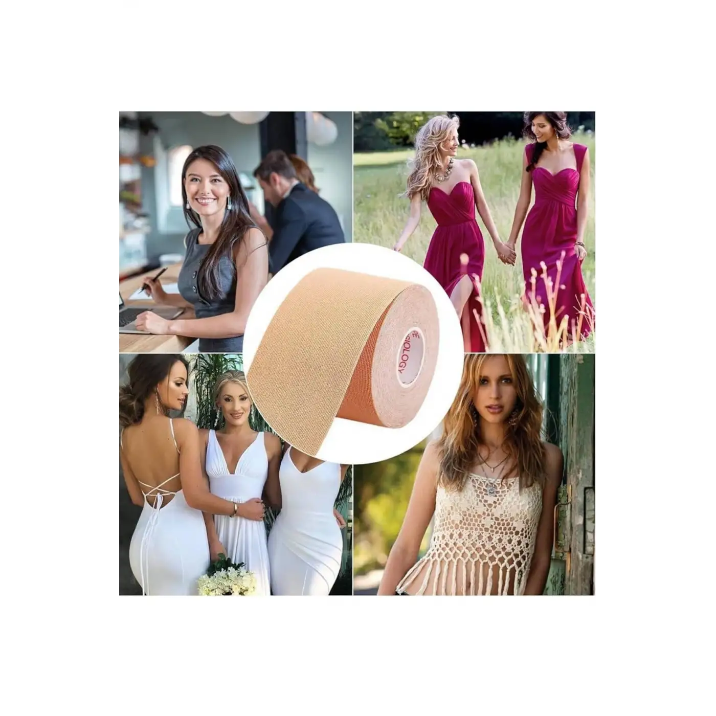 Toparlayıcı ve Şekillendirici Göğüs Bandı Tere ve Suya Dayanıklı Hassas Ciltlere Uygun