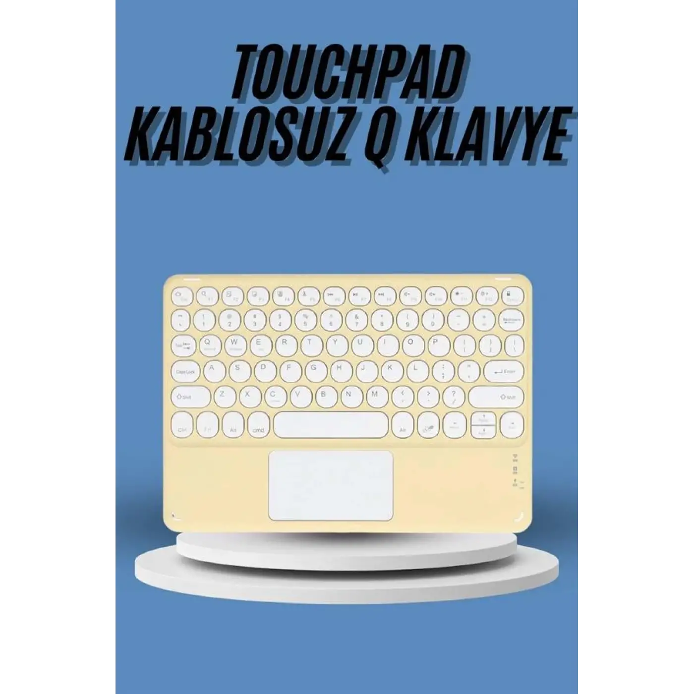 Touchpad Tüm Cihazlara Uyumlu Bluetooth Klavye Touchpad Slim Kablosuz Wifi Q Klavye