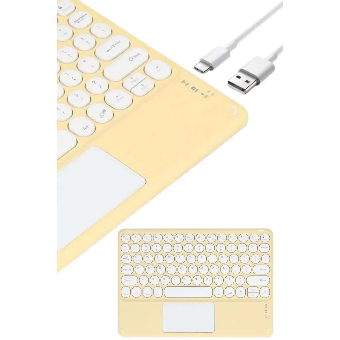 Touchpad Uyumlu Bluetooth Klavye Slim Kablosuz Wifi Q Klavye