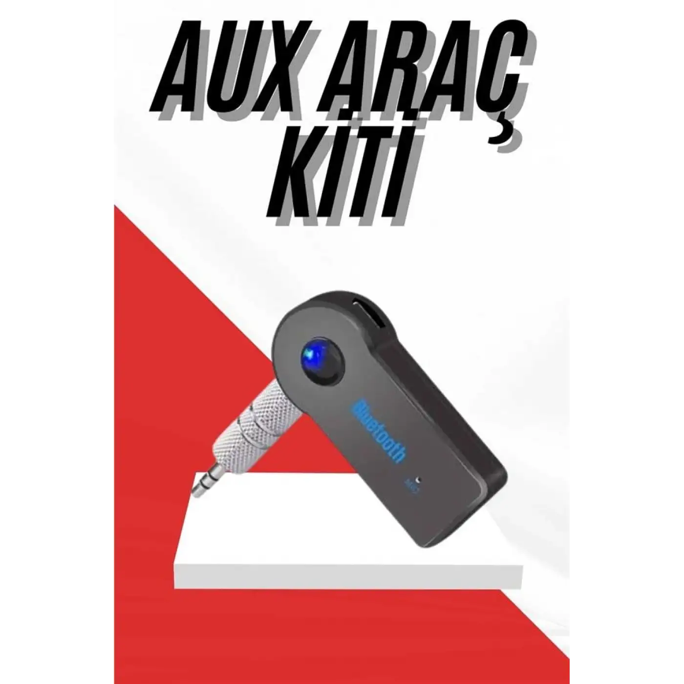 Tüm Cihazlara Uyumlu Bluetooth Aux Araç Kiti Siyah