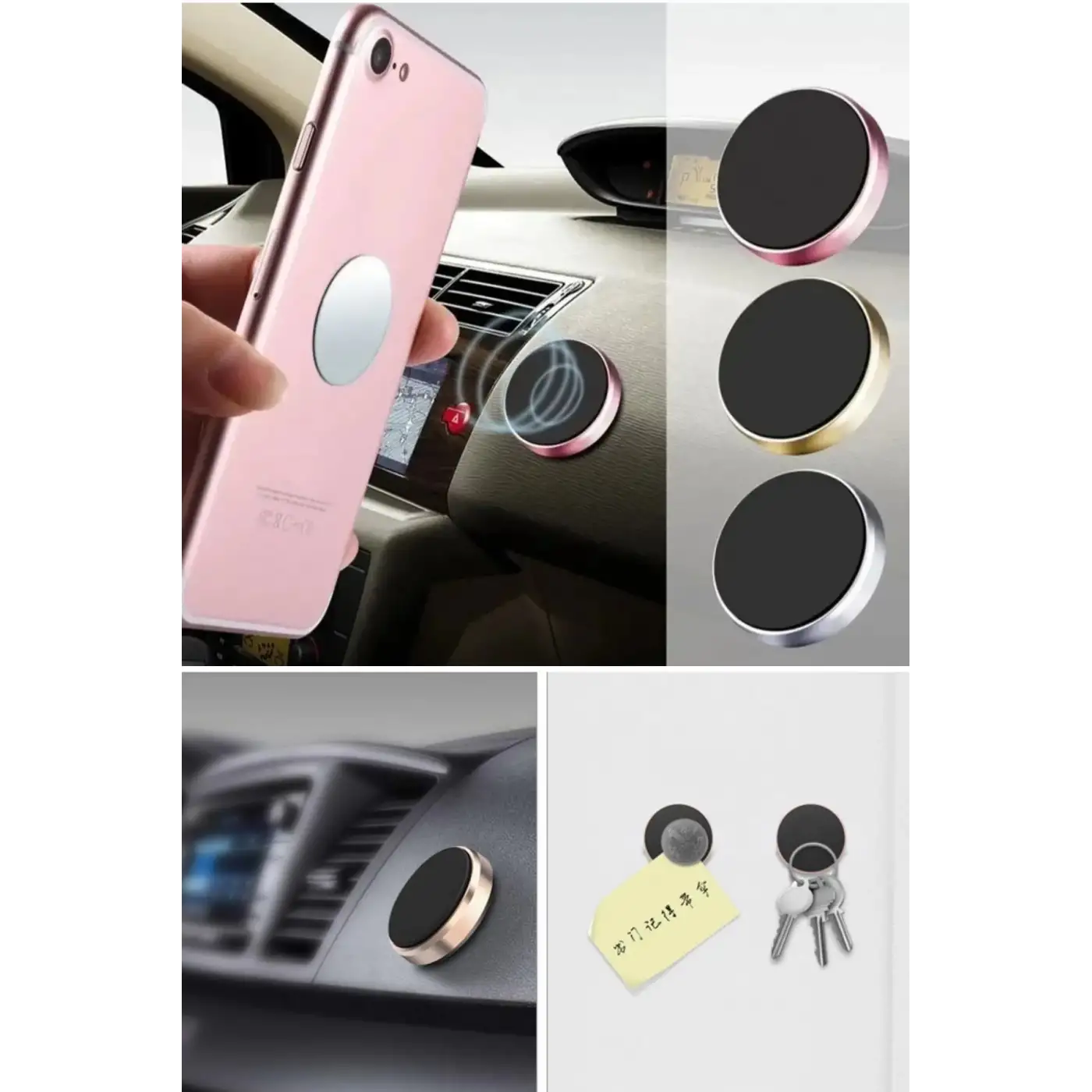 Tüm Modellerle Uyumlu Manyetik Araç İçi Telefon Tutucu Çok Amaçlı Güçlü Mıknatıs Tutucu