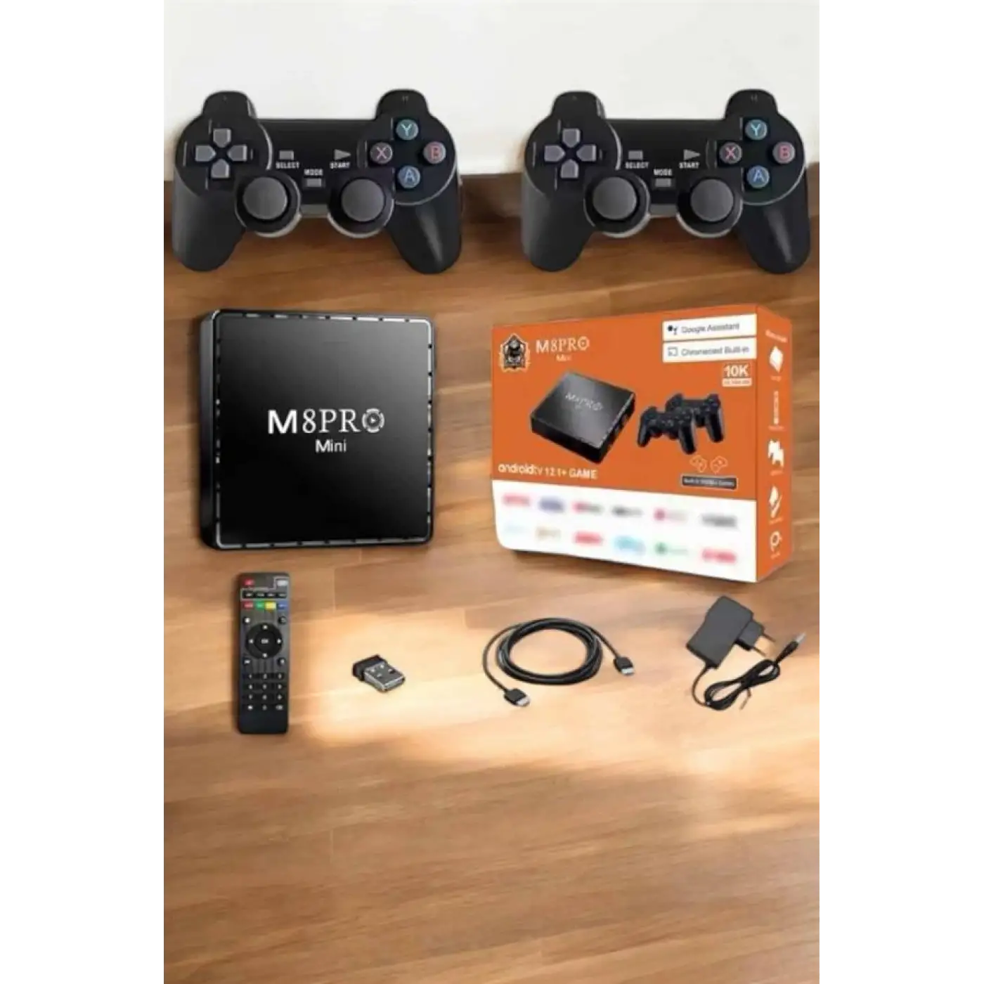 TV Box Çift Oyun Kollu 10000 Oyunlu Atari