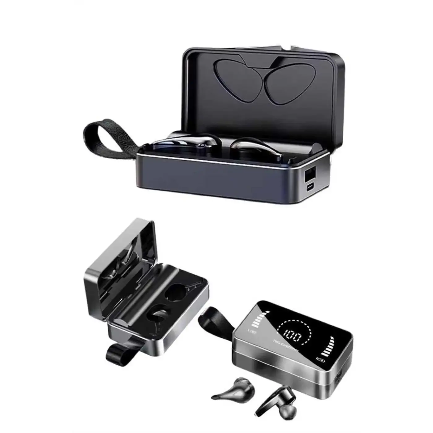 TWS Bluetooth Kulaklık Kablosuz Uzun Pil Ömrü Dijital Göstergeli Powerbank