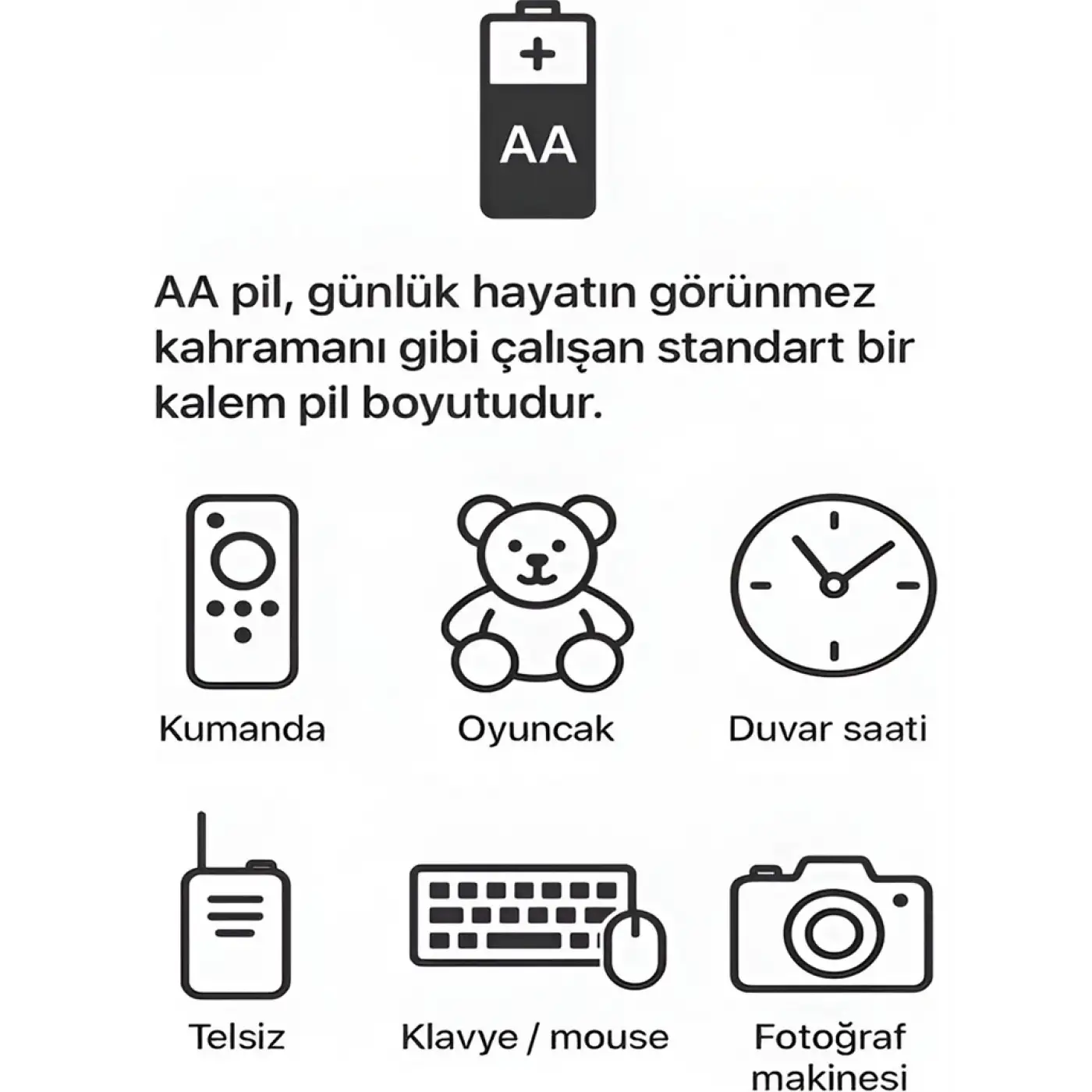 Type-c Şarjlı 2800mwh 1.5v Şarj Edilebilir 2’li Aa5 Kalın Pil - Lityum Iyon Batarya