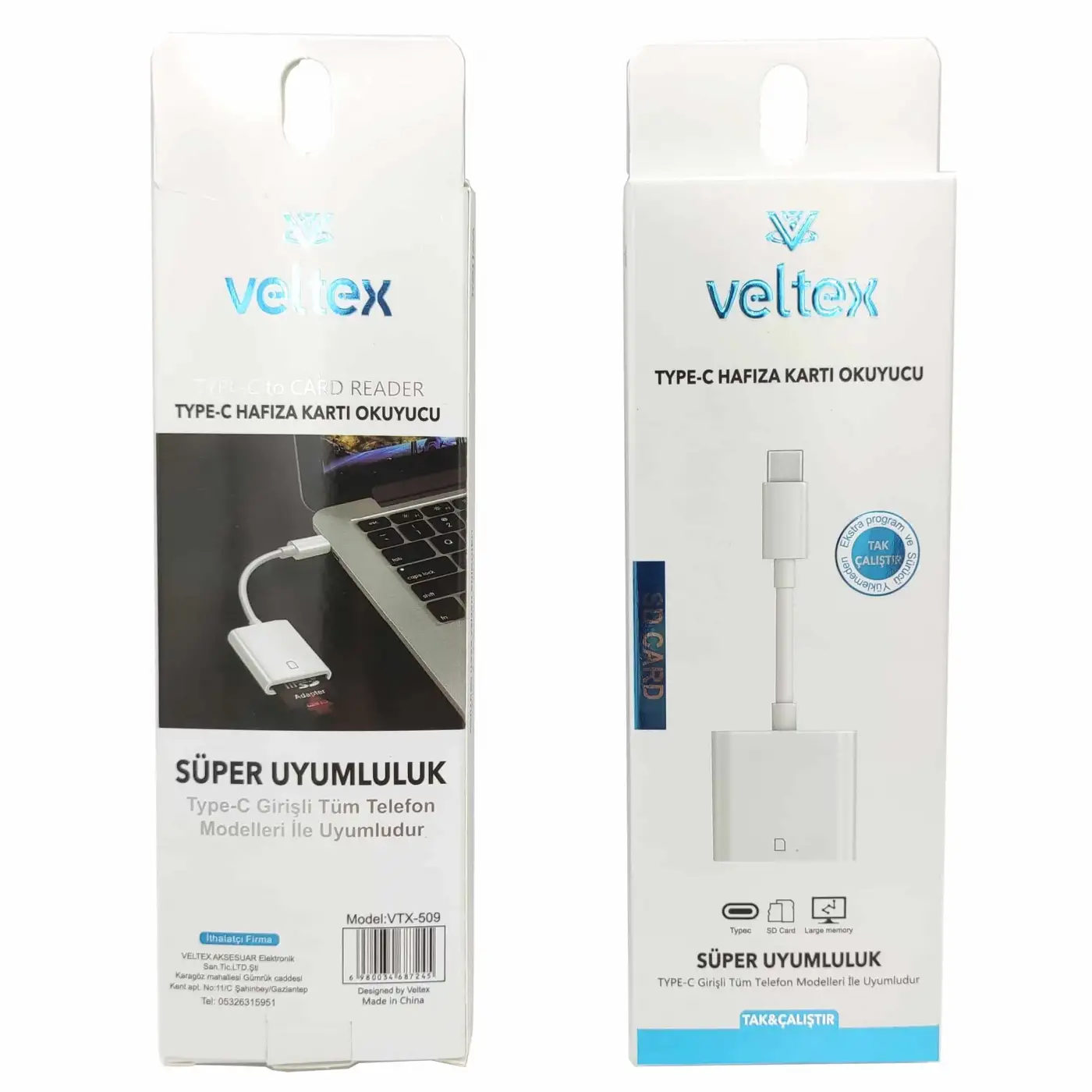 TYPE-C To 3.5mm Kulaklık Ses Çevirici Dönüştürücü Veltex VTX-506