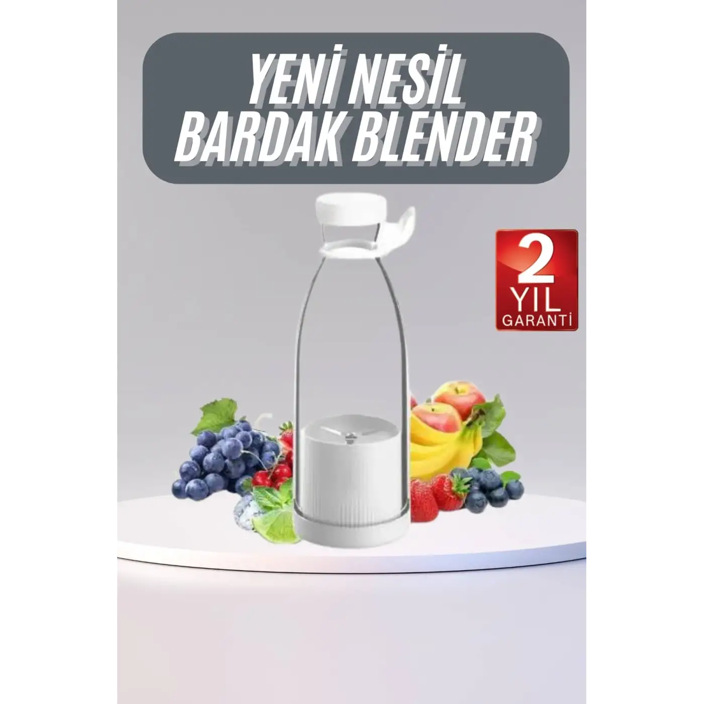 u Geçirmez Kablosuz Şarjlı Dayanıklı Taşınabilir Mini Blender