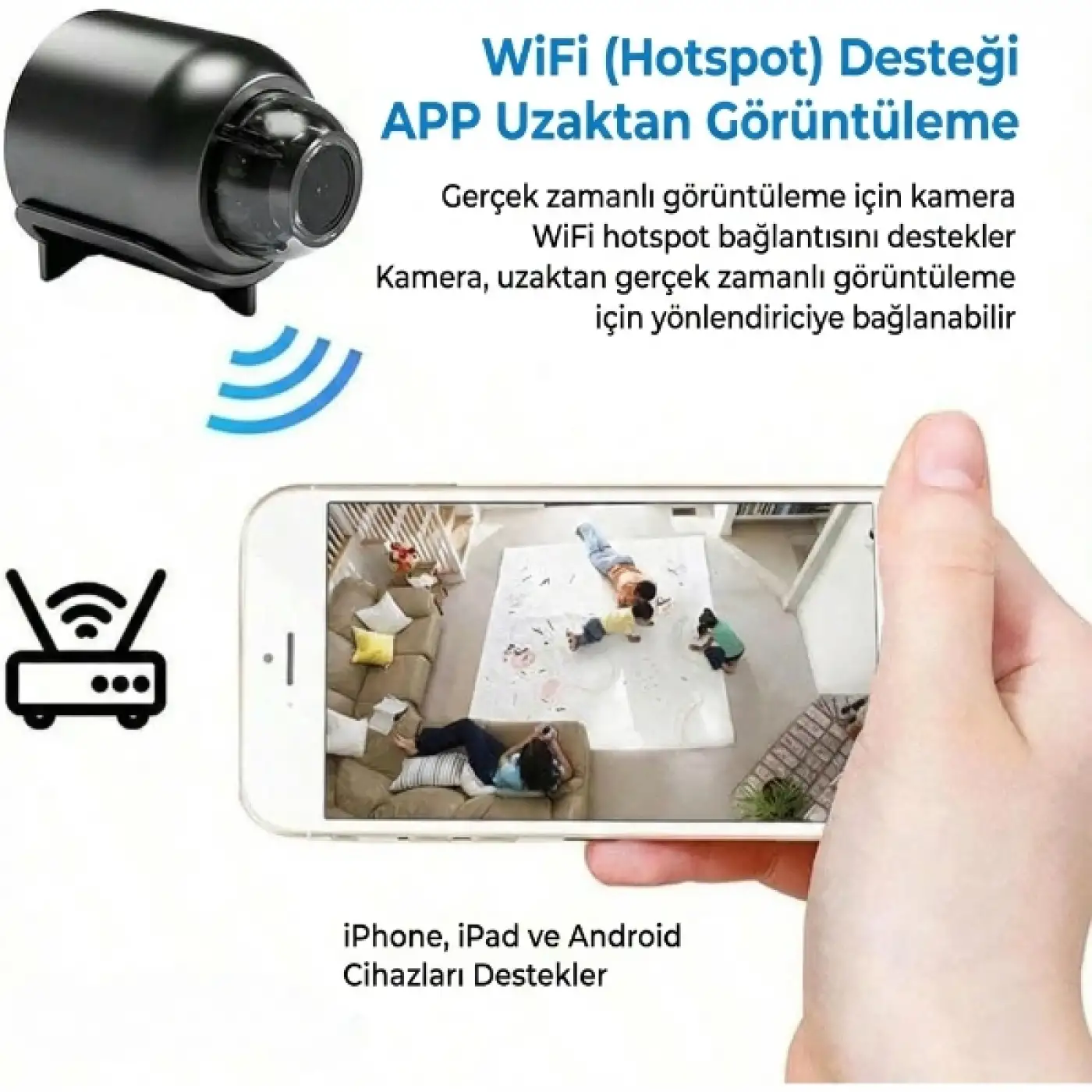 Ultra Mini Gözetleme Wi-Fi Kamera