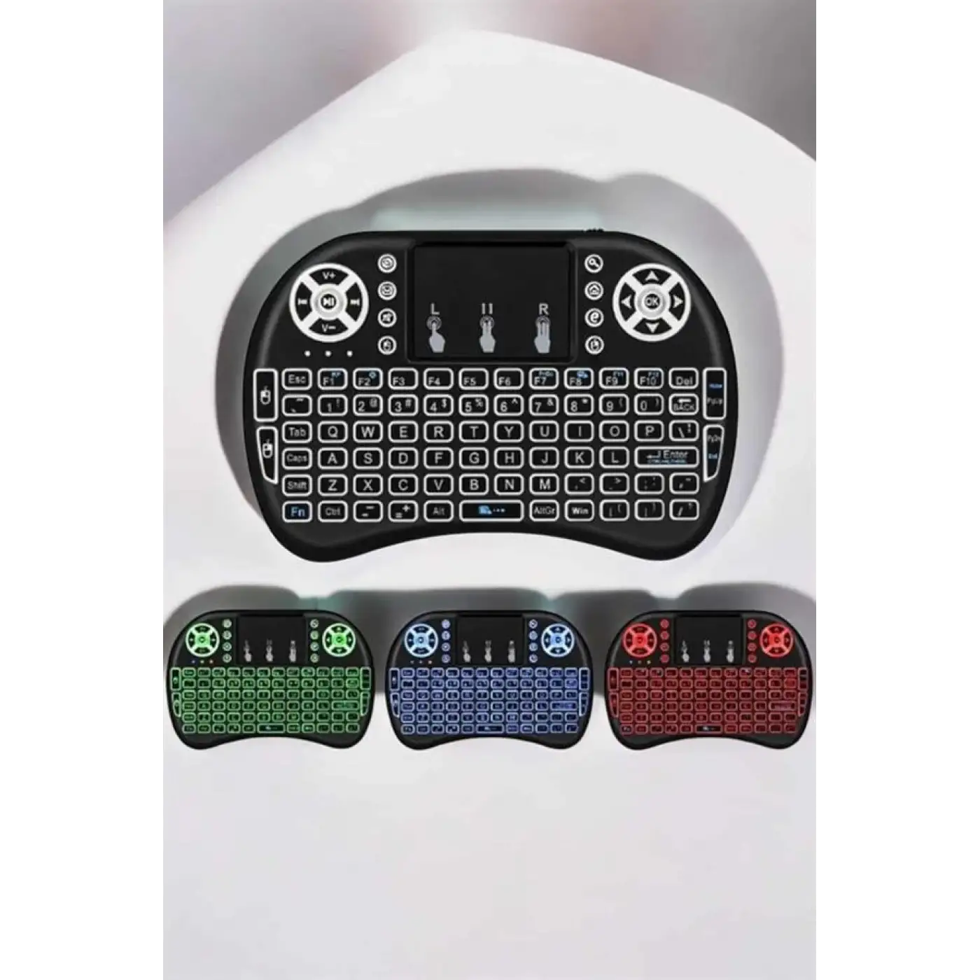 USB Bağlantılı Mini Q Klavye Işıklı Tüm Cihazlara Uyumlu