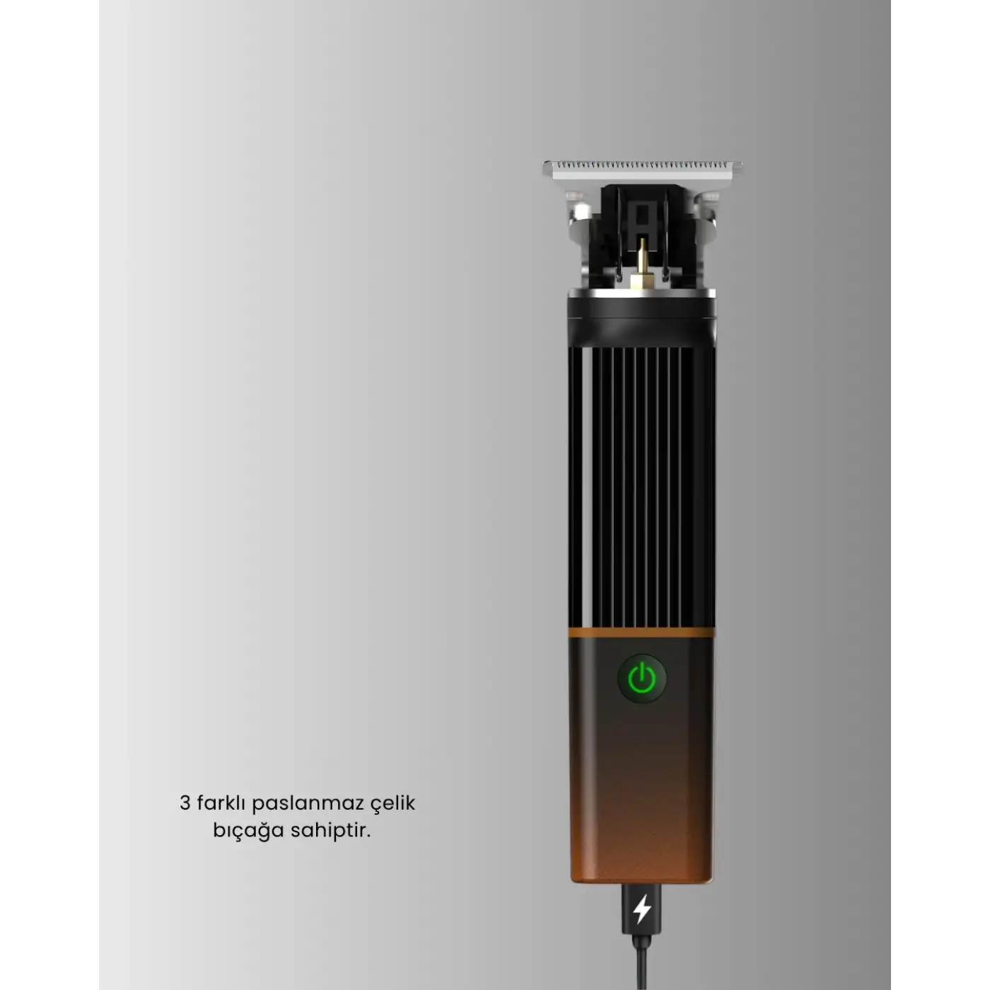 USB-C Şarjlı 3 in 1 Erkek Bakım Cihazı – Sessiz Motorlu Saç ve Sakal Kesme Makinesi