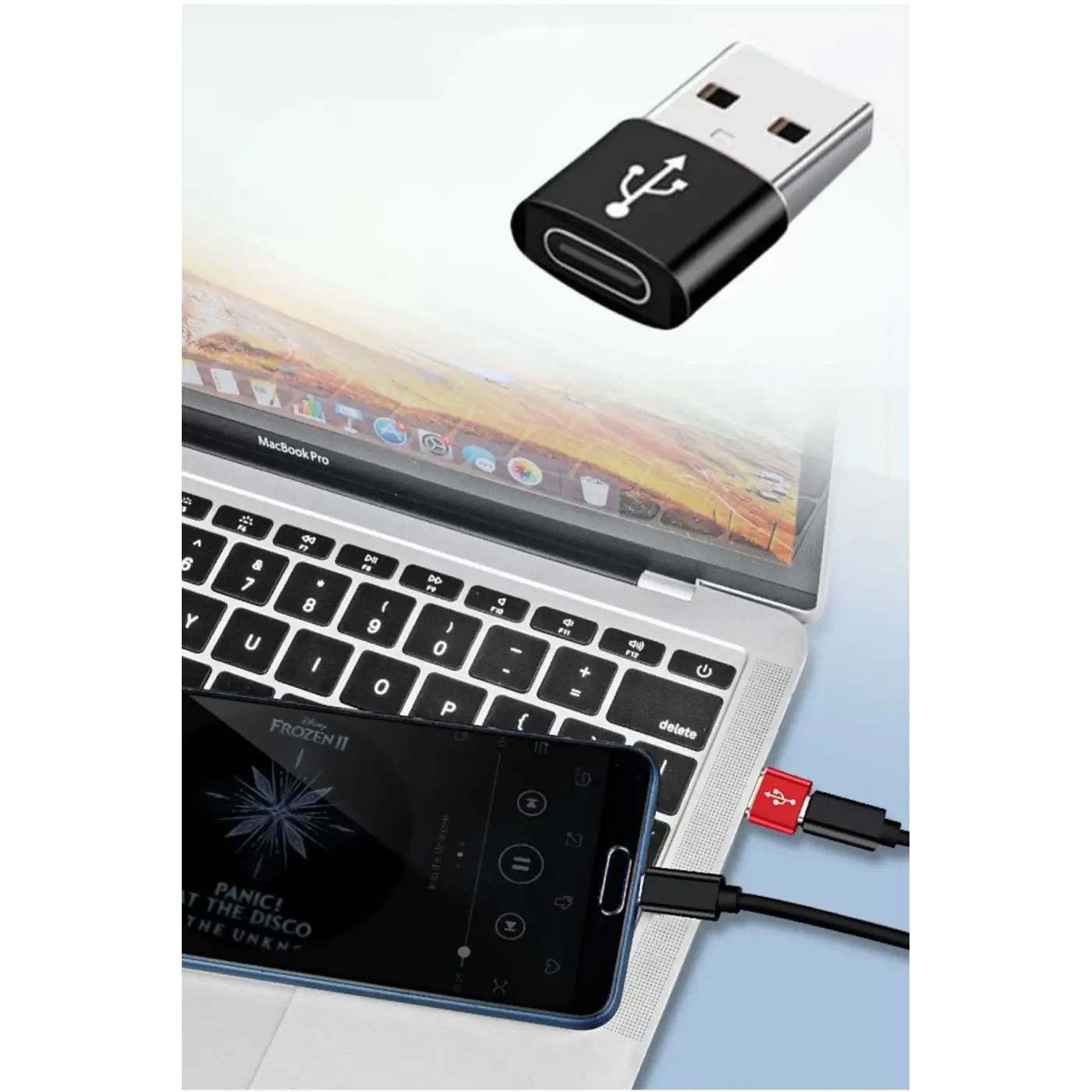 Usbden Type-c ye Dönüştürücü Adaptör Veri Aktarımı Sağlayıcı Şarj Data Çevirici