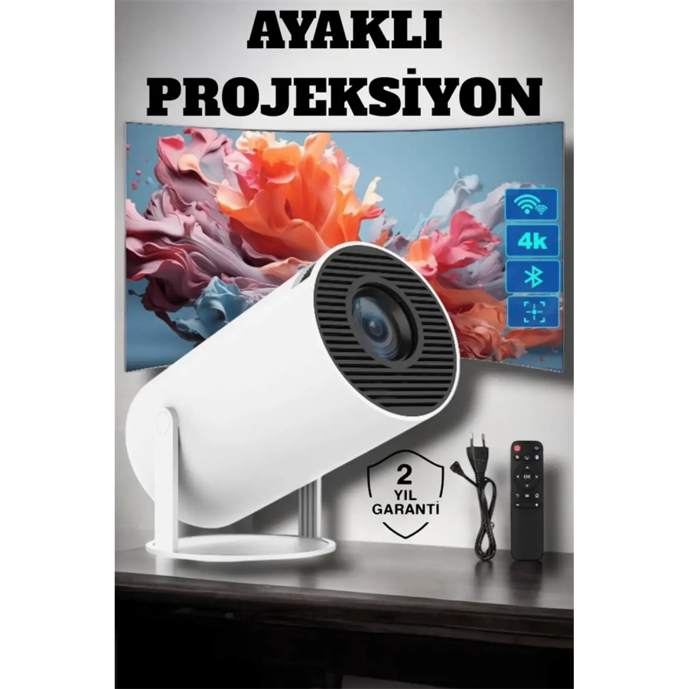 USB ve Kablosuz Bağlantı Özellikli 5000 Saat Ampul Ömürlü Projeksiyon