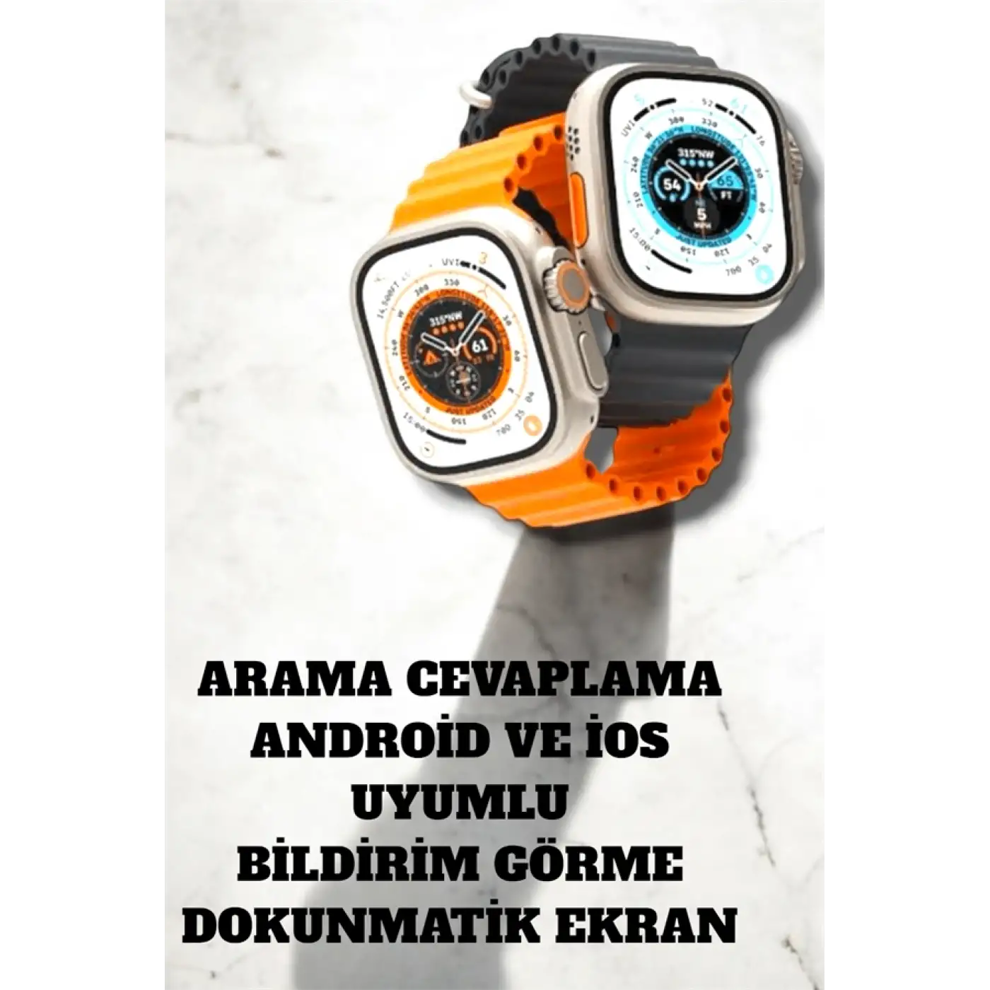 Uyku ve Nabız Takipli, Wireless Şarjlı Akıllı Saat Android ve iOS Uyumlu