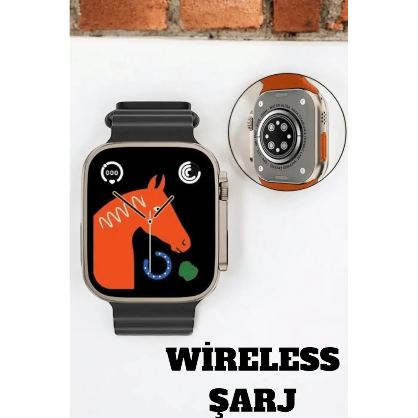 Uyku ve Nabız Takipli, Wireless Şarjlı Akıllı Saat Android ve iOS Uyumlu