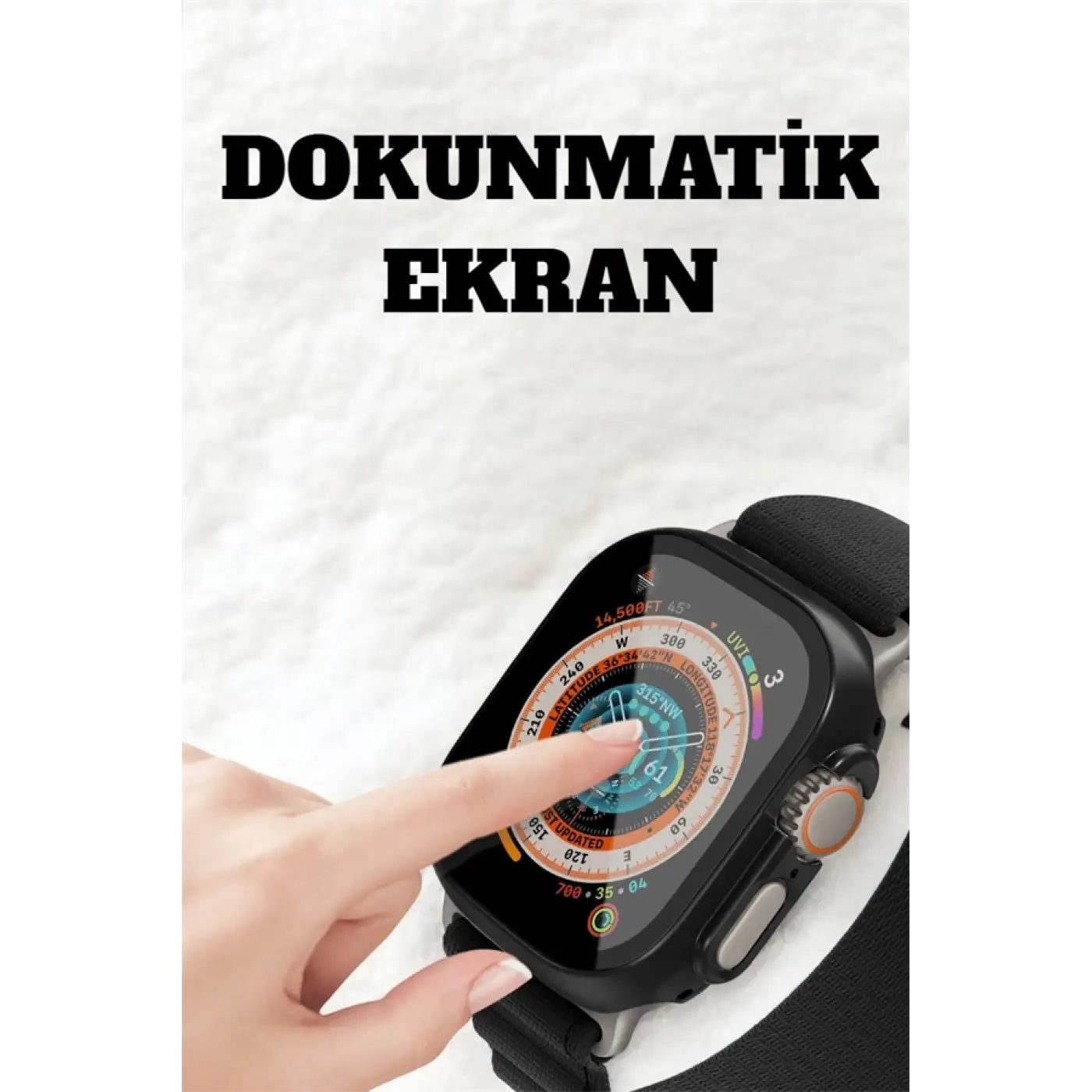 Uyku ve Nabız Takipli, Wireless Şarjlı Akıllı Saat Android ve iOS Uyumlu