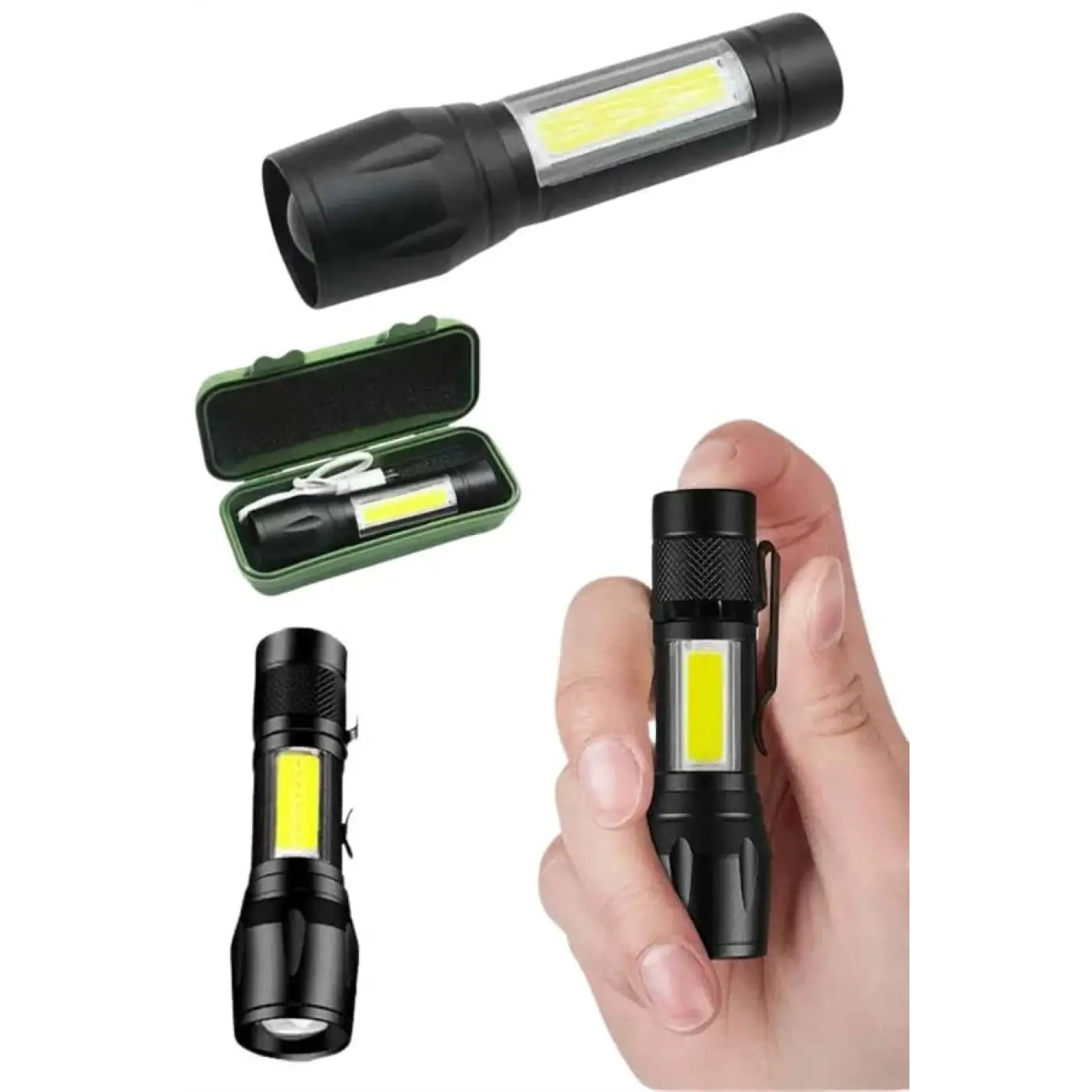 Uzun Menzilli Şarjlı El Feneri Uzun Ömürlü Led Işık Lamba