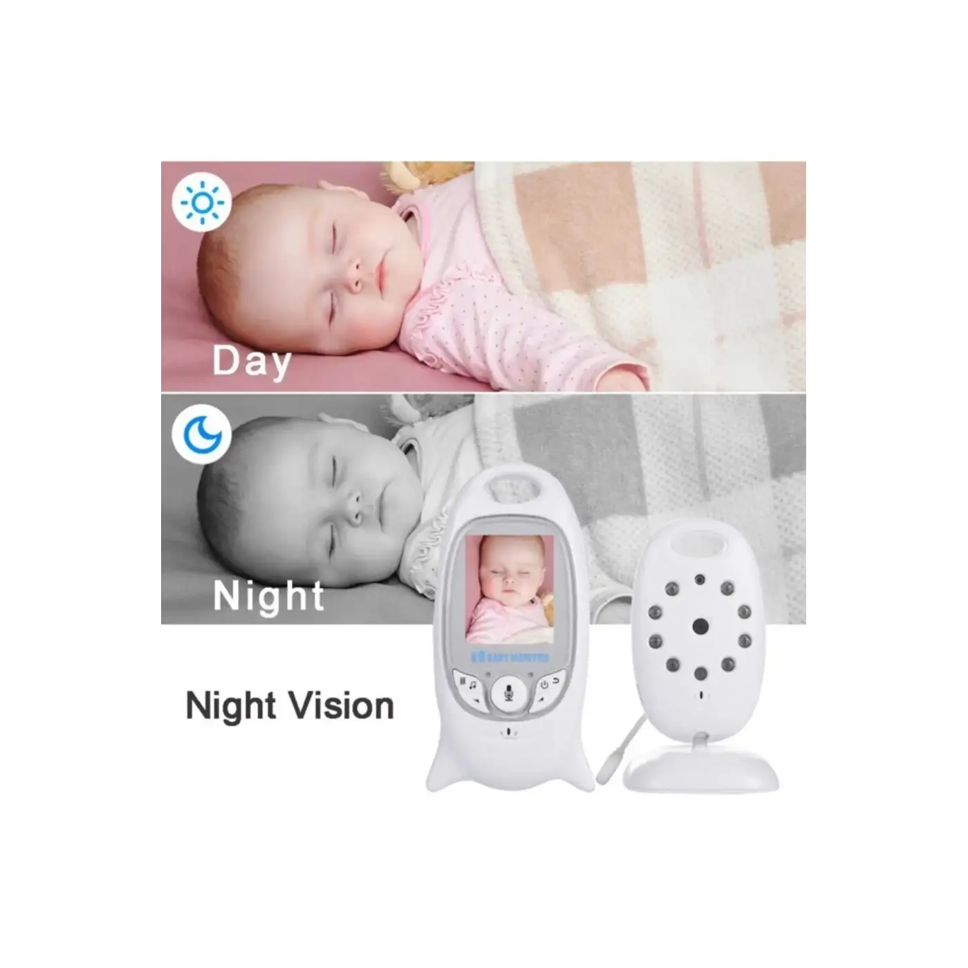 Vb-601 Kameralı Bebek Monitörü Net Görüntü Gece Görüşlü