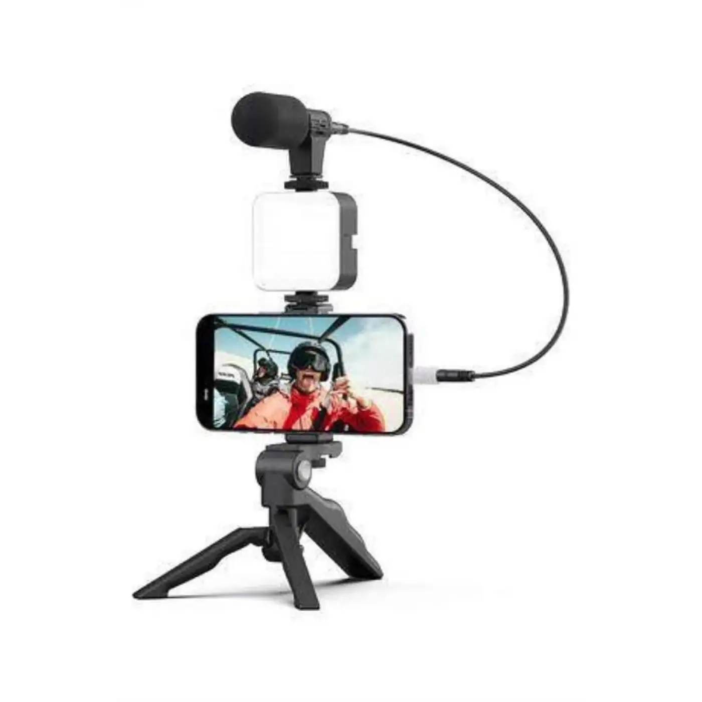 Video Making Kit Telefon Tutucu Vlog Video Mini Led Işıklı