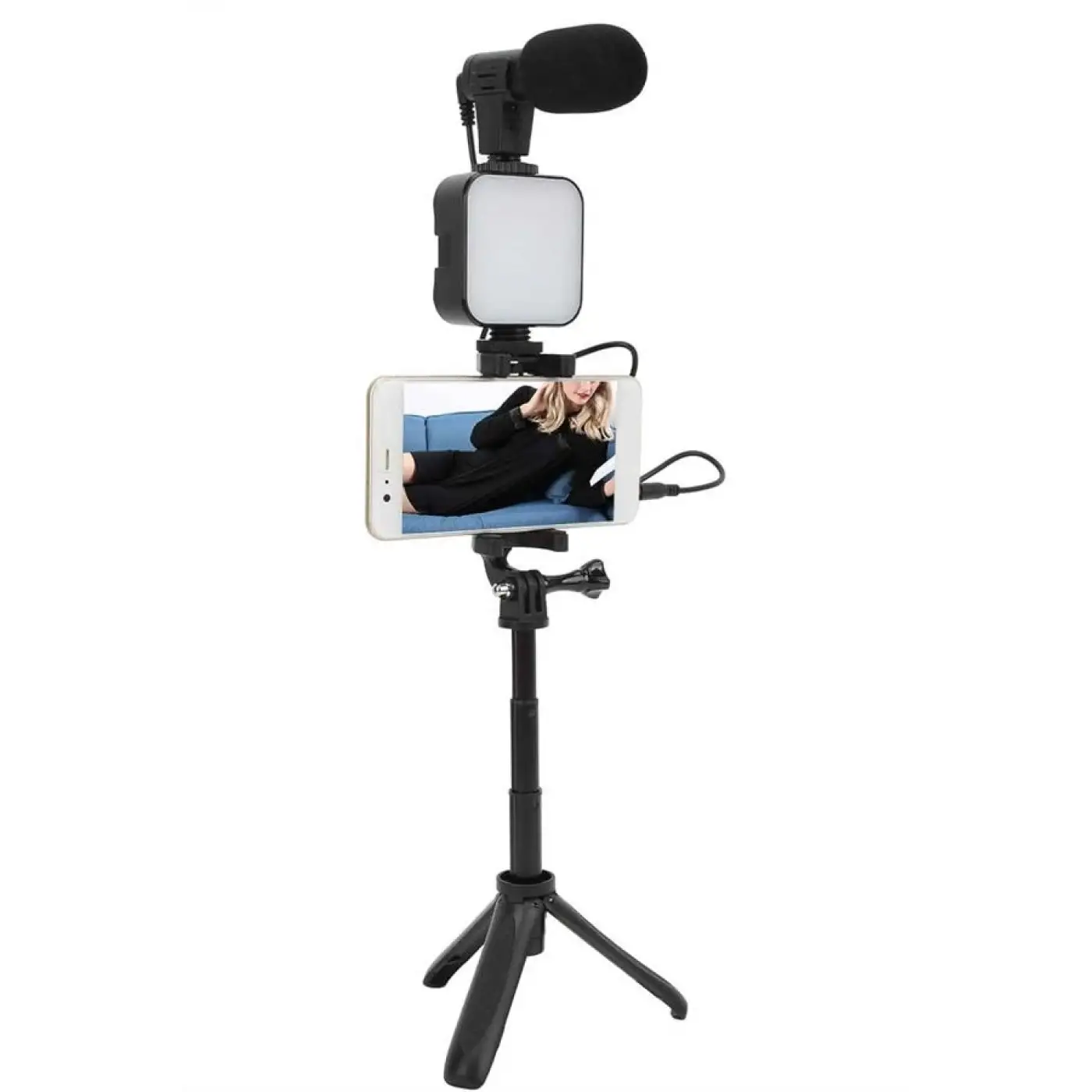 Video Making Kit Telefon Tutucu Vlog Video Mini Led Işıklı