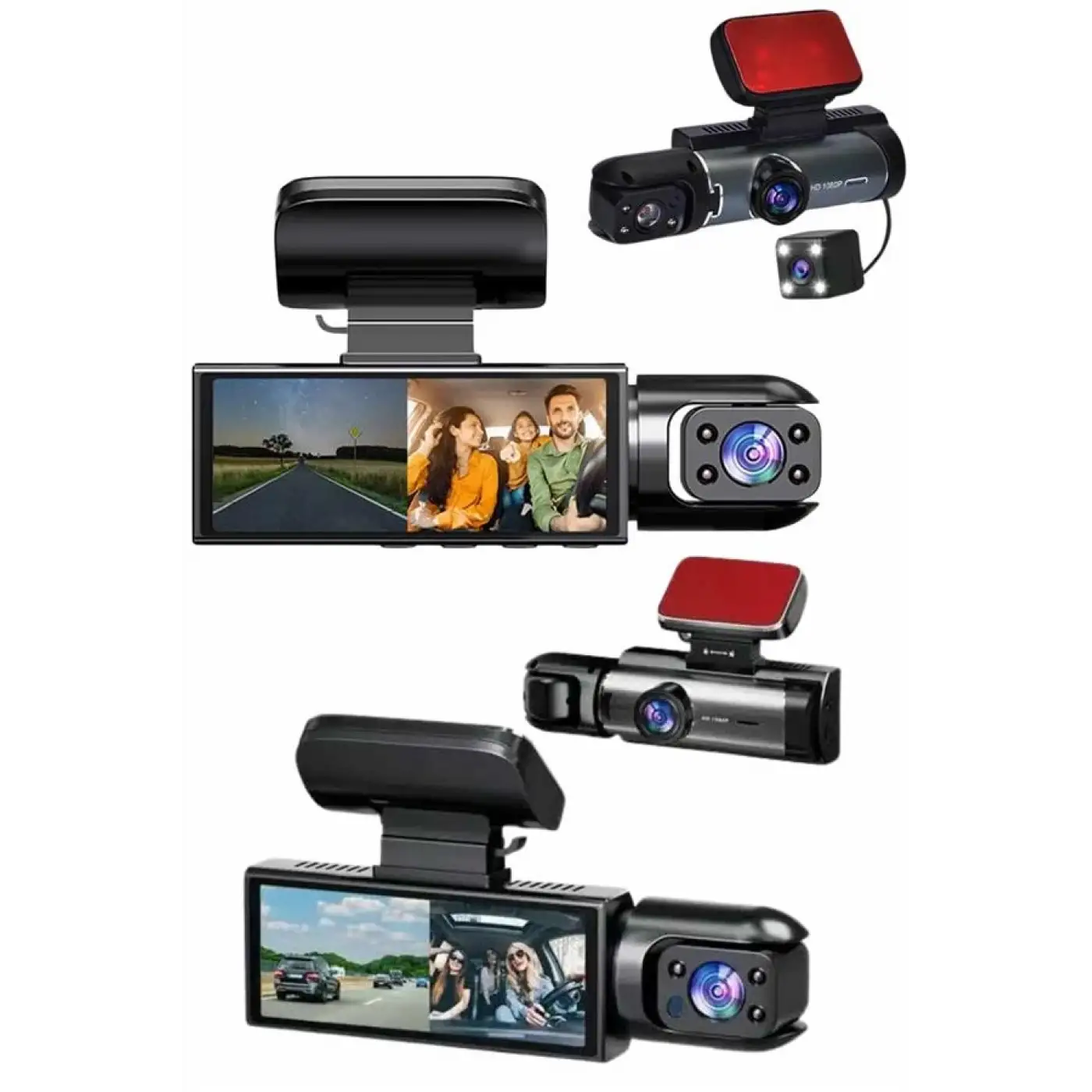 Video ve Fotoğraf Kaydedici Sürüş Kamerası Ön ve Arka Çift Kameralı