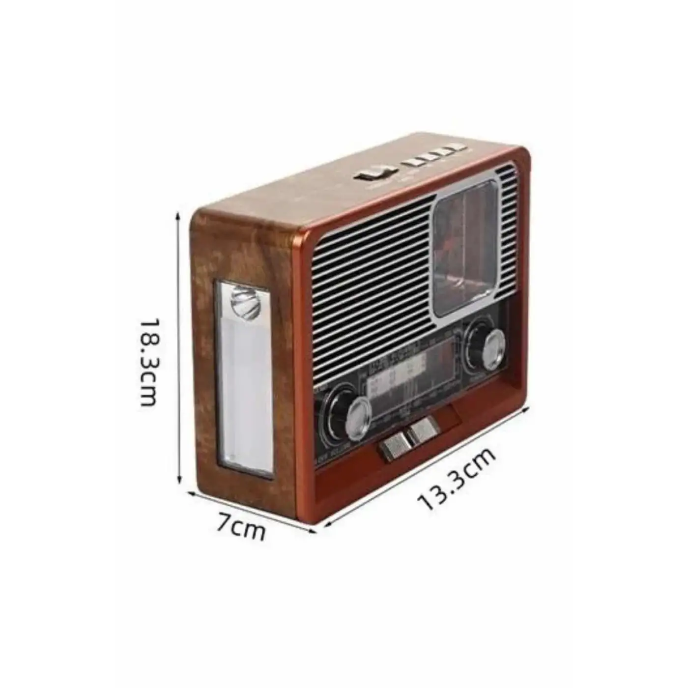 Vintage Nostaljik Radyo AUX USB SD Kart Girişli Şarjlı Bluetooth Bağlantılı