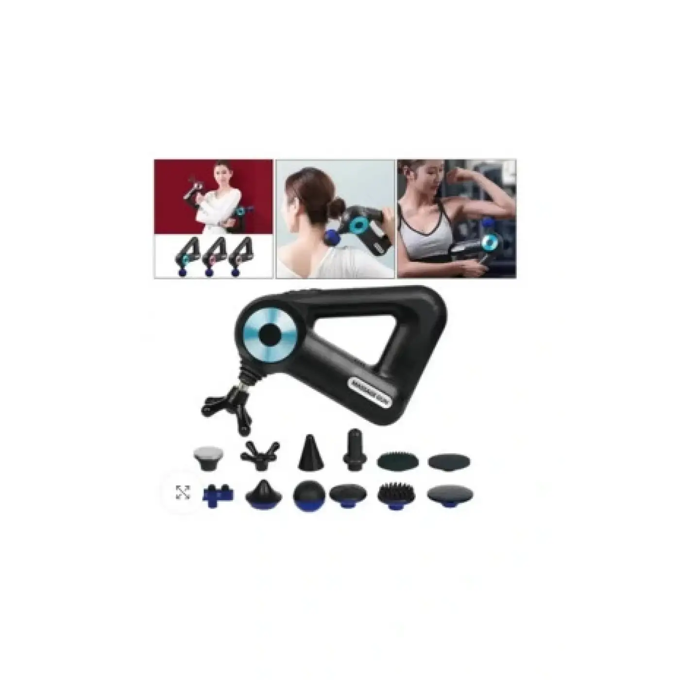 Vothoon 12 Başlıklı Profesyonel Masaj Tabancası Sporcu Masaj Aleti Seti  6 Hızlı Şarjlı Masaj