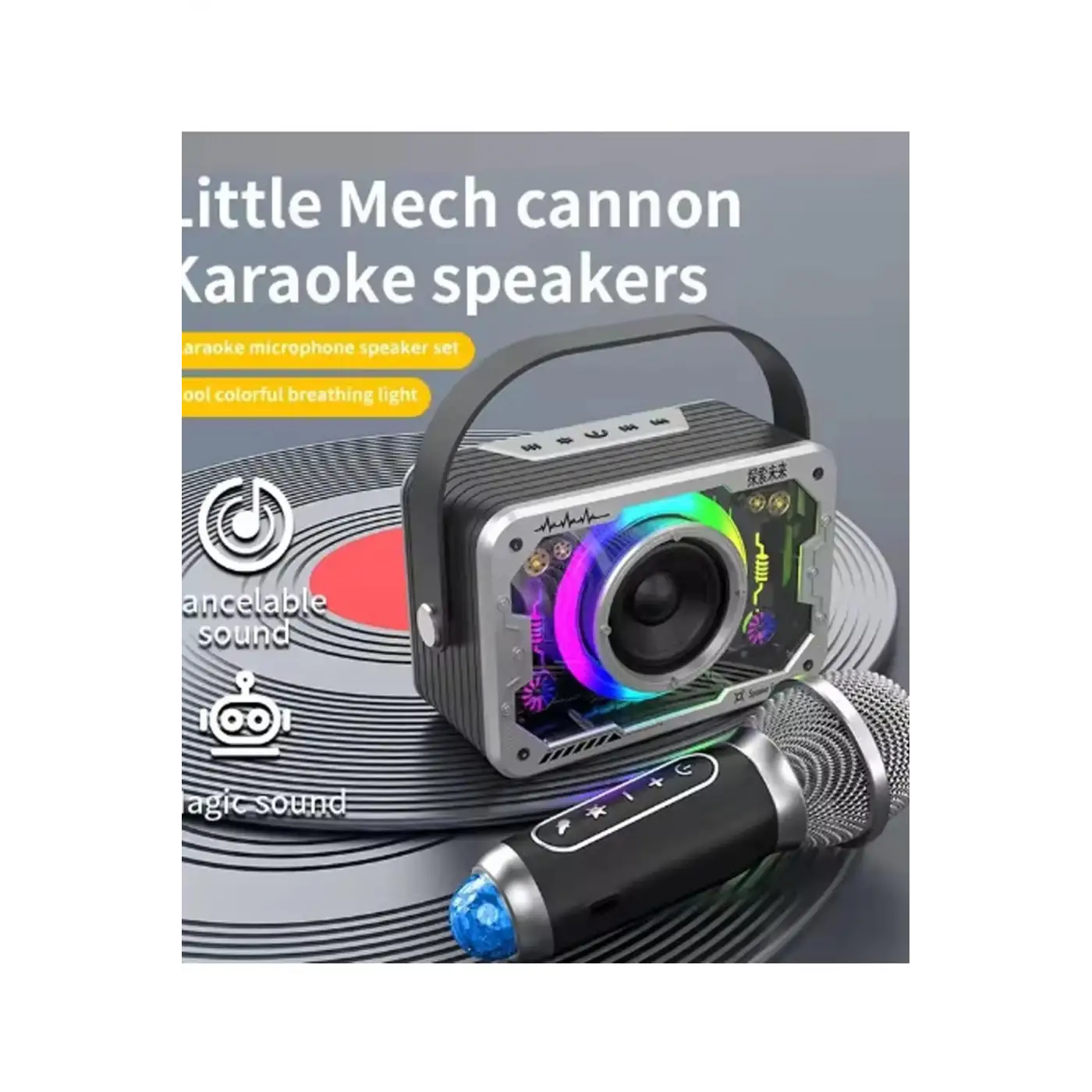 Vtn-82 Taşınabilir Kablosuz Işıklı Bluetooth Hoparlör Ses Değiştirme Özellikli